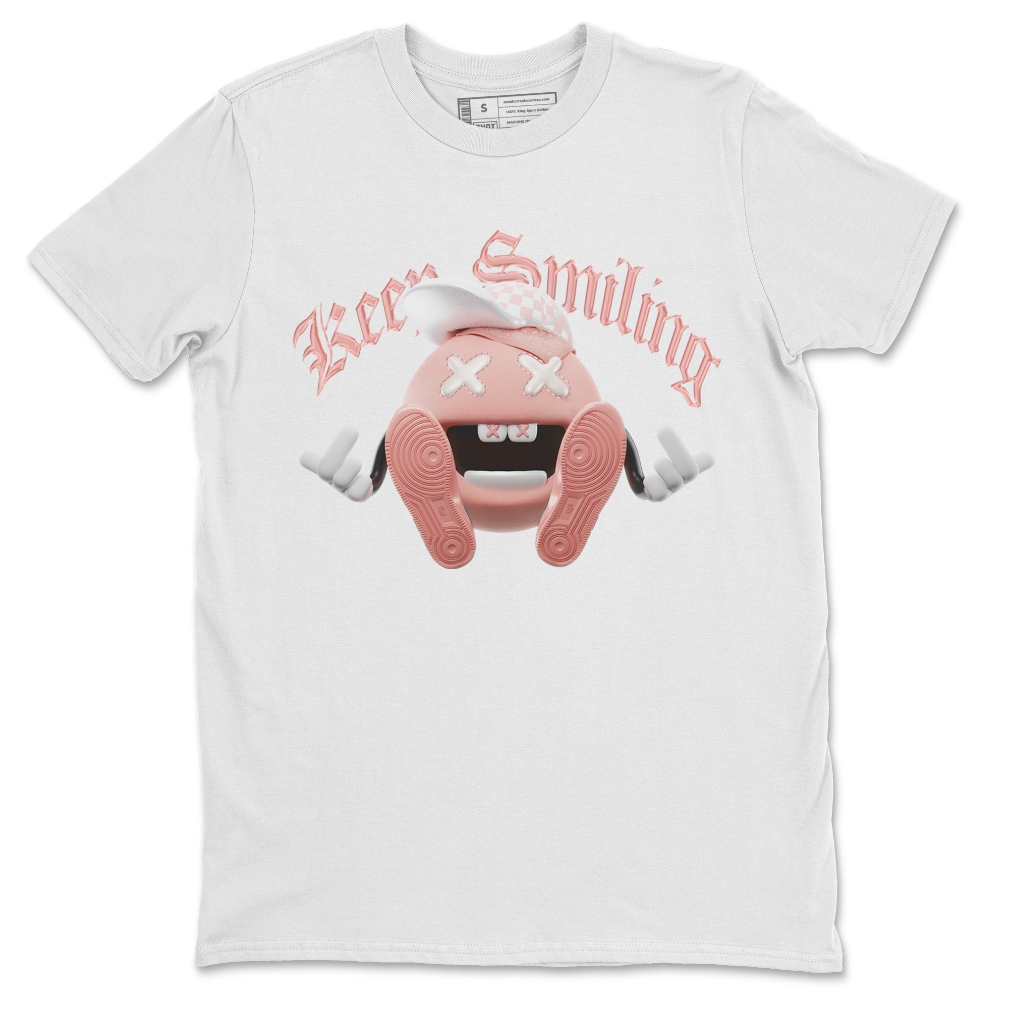 Dunk Rose Whisper shirt to match jordans Keep Smiling Streetwear Sneaker Shirt Nike Dunk LowRose Whisper Drip Gear Zone Sneaker Matching Clothing Unisex White 2 T-Shirt