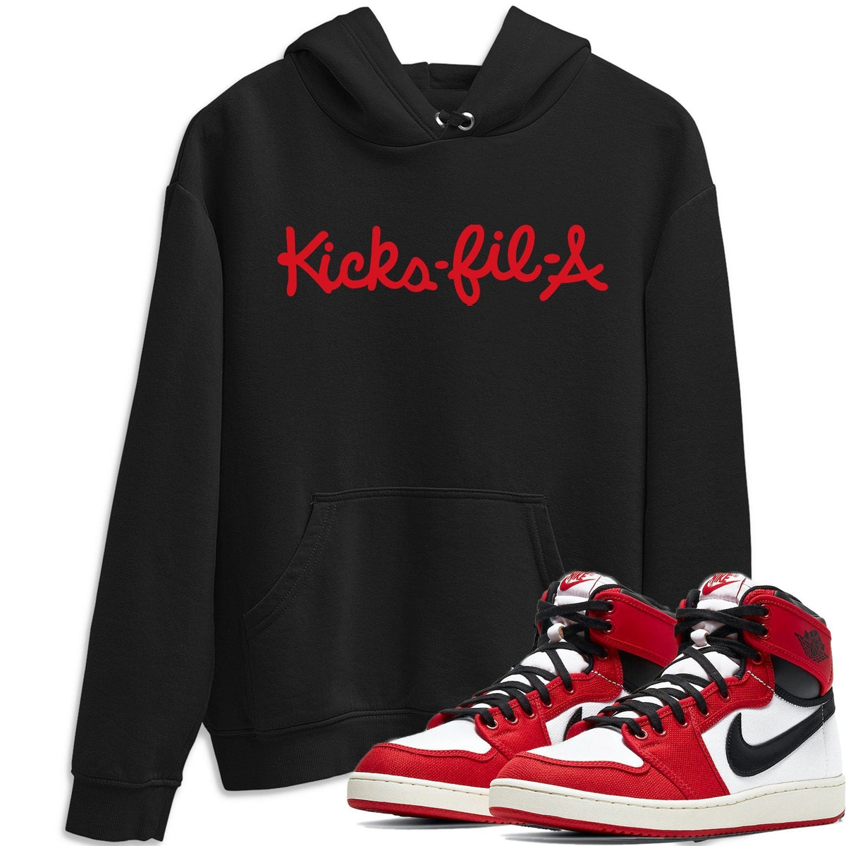 Jordan 1 Chicago Sneaker Matching T-Shirt Kick Fil A Sneaker Tees Jordan 1 Chicago Sneaker Release Tees Crew Neck Tees