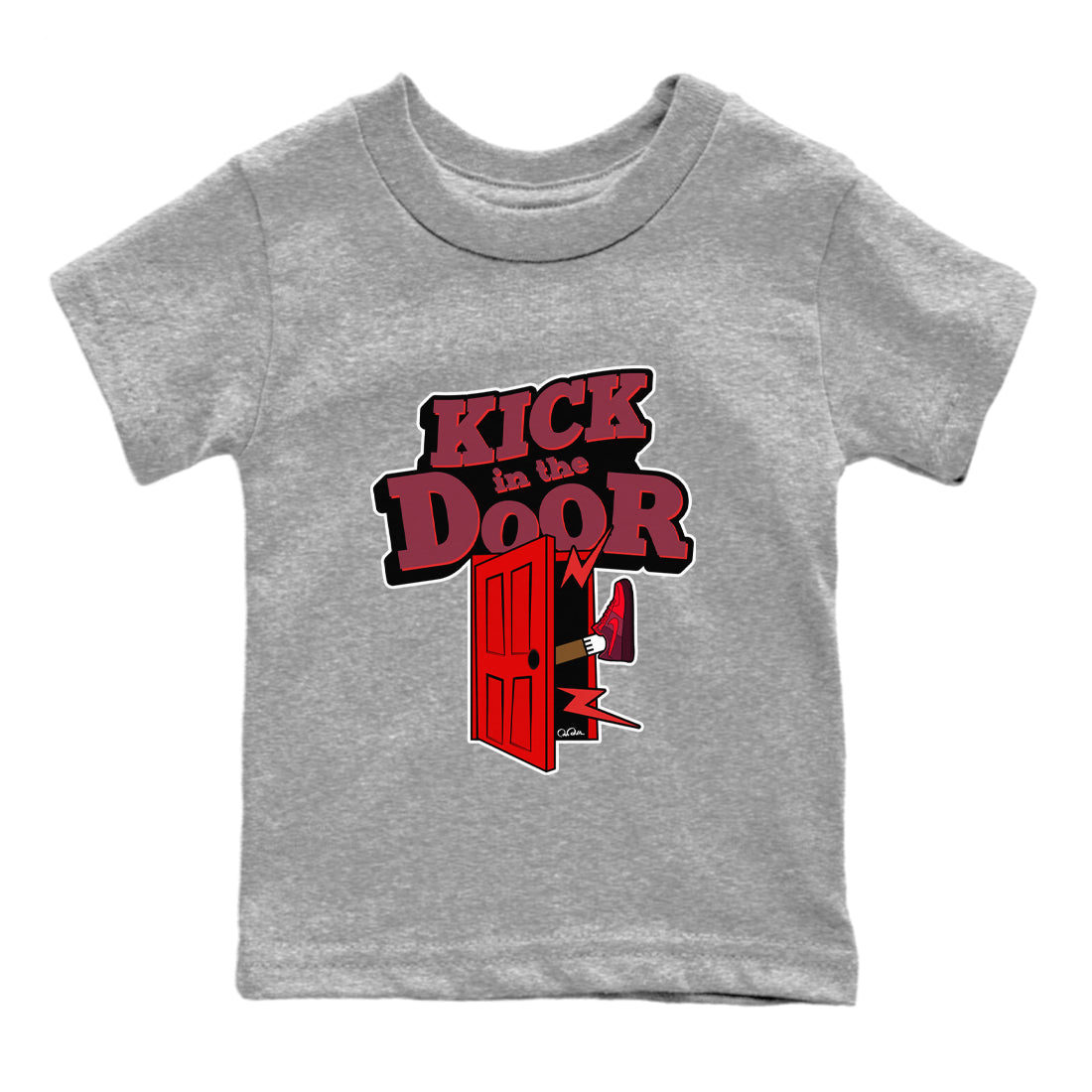 Air Force 1 Layers of Love shirt to match jordans Kick In The Door sneaker tees af1 Layers of Love Drip Gear Zone baby toddler Heather Grey 2 cotton Shirt
