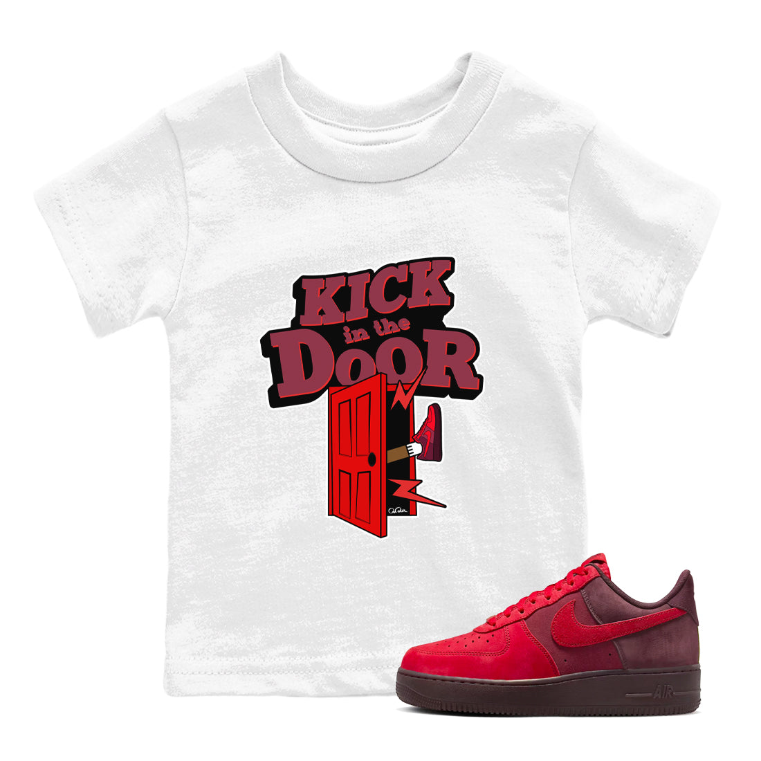 Air Force 1 Layers of Love shirt to match jordans Kick In The Door sneaker tees af1 Layers of Love Drip Gear Zone baby toddler White 1 cotton Shirt