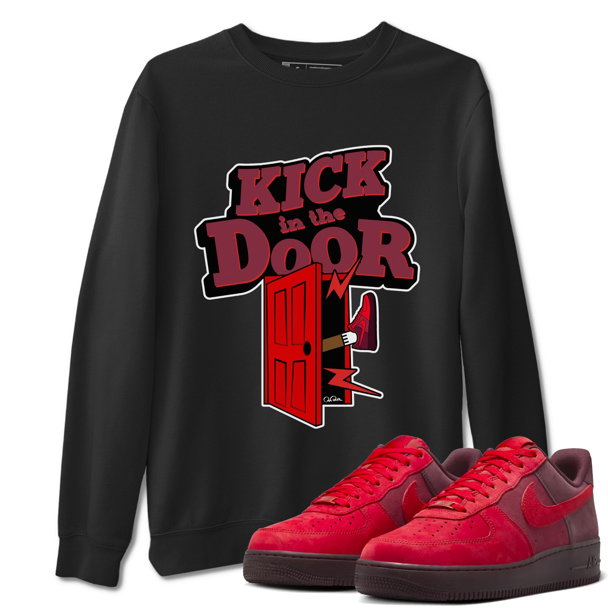 Air Force 1 Layers of Love shirt to match jordans Kick In The Door sneaker tees af1 Layers of Love Drip Gear Zone unisex cotton Black 1 crew neck shirt