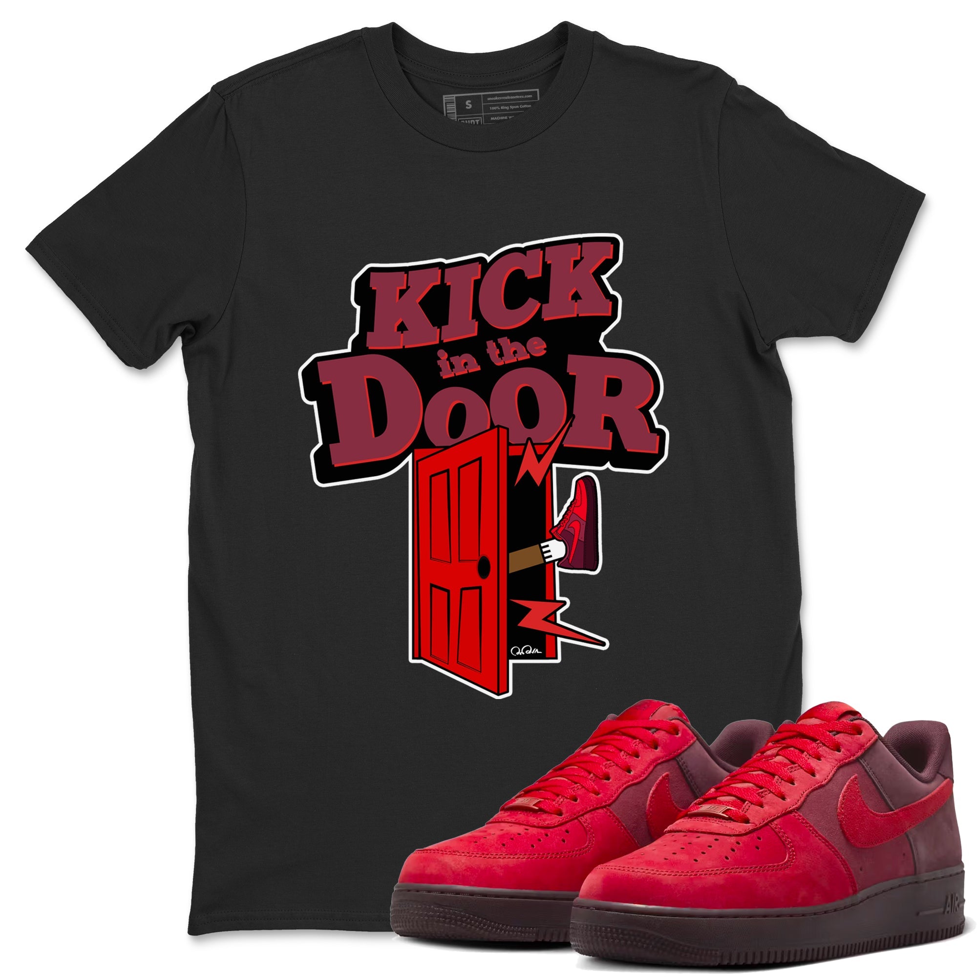 Air Force 1 Layers of Love shirt to match jordans Kick In The Door sneaker tees af1 Layers of Love Drip Gear Zone unisex cotton Black 1 crew neck shirt