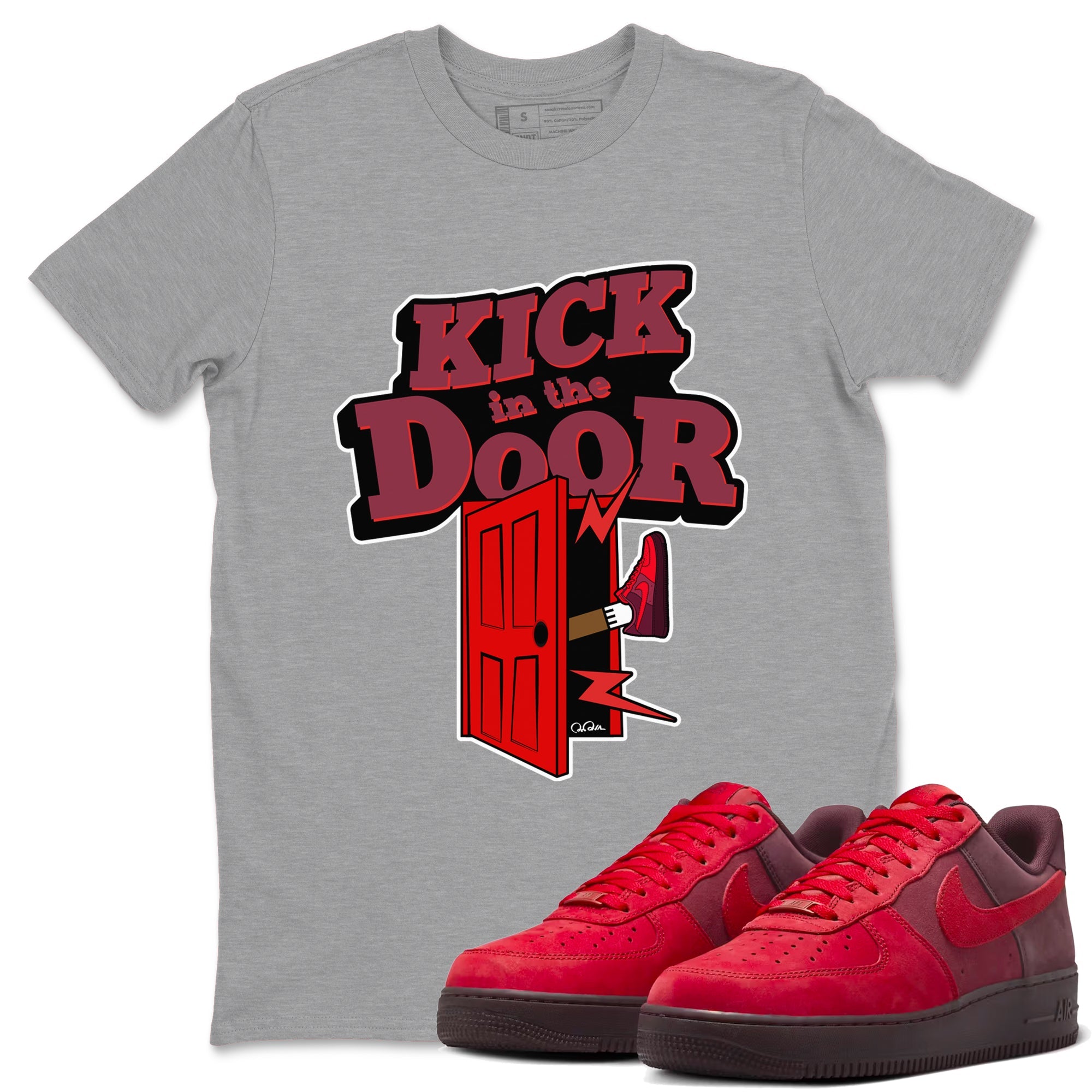 Air Force 1 Layers of Love shirt to match jordans Kick In The Door sneaker tees af1 Layers of Love Drip Gear Zone unisex cotton Heather Grey 1 crew neck shirt