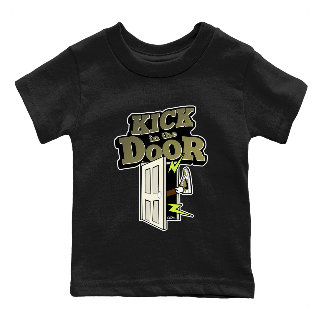 Air Jordan 1 Travis Scott Golf shirt to match jordans Kick In The Door Streetwear Sneaker Shirt AJ1 lowTravis Scott Golf Drip Gear Zone Sneaker Matching Clothing Baby Toddler Black 2 T-Shirt