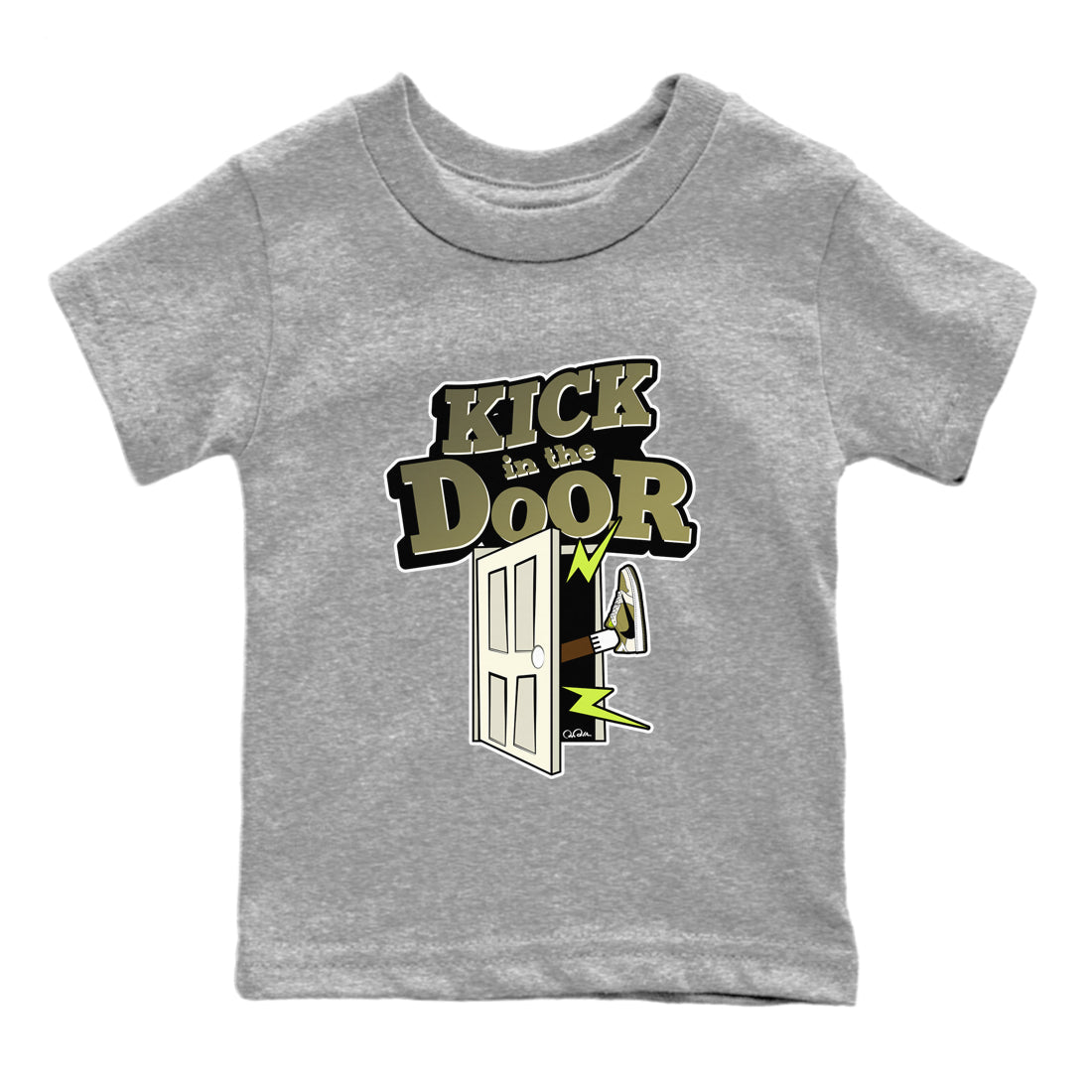 Air Jordan 1 Travis Scott Golf shirt to match jordans Kick In The Door Streetwear Sneaker Shirt AJ1 lowTravis Scott Golf Drip Gear Zone Sneaker Matching Clothing Baby Toddler Heather Grey 2 T-Shirt