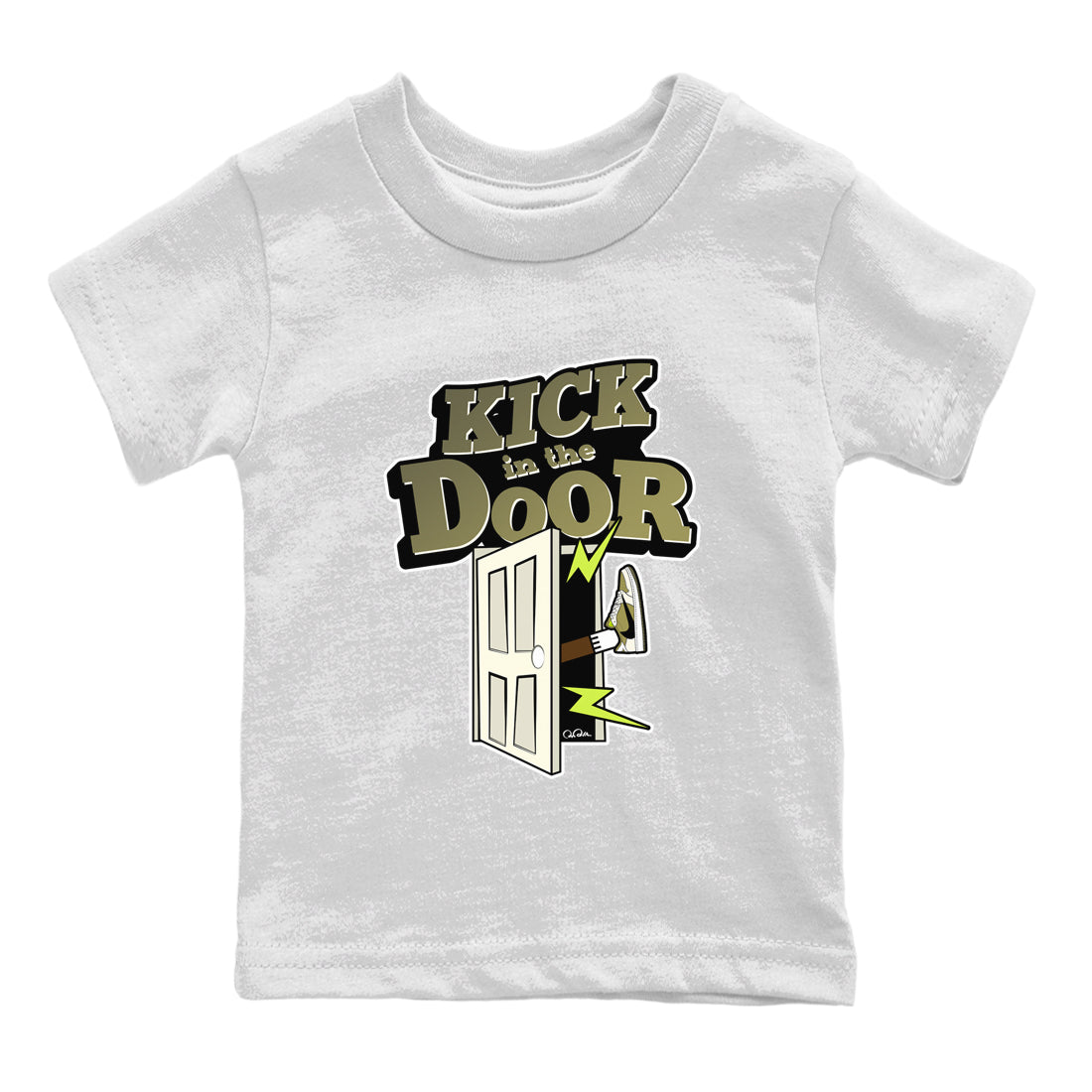 Air Jordan 1 Travis Scott Golf shirt to match jordans Kick In The Door Streetwear Sneaker Shirt AJ1 lowTravis Scott Golf Drip Gear Zone Sneaker Matching Clothing Baby Toddler White 2 T-Shirt