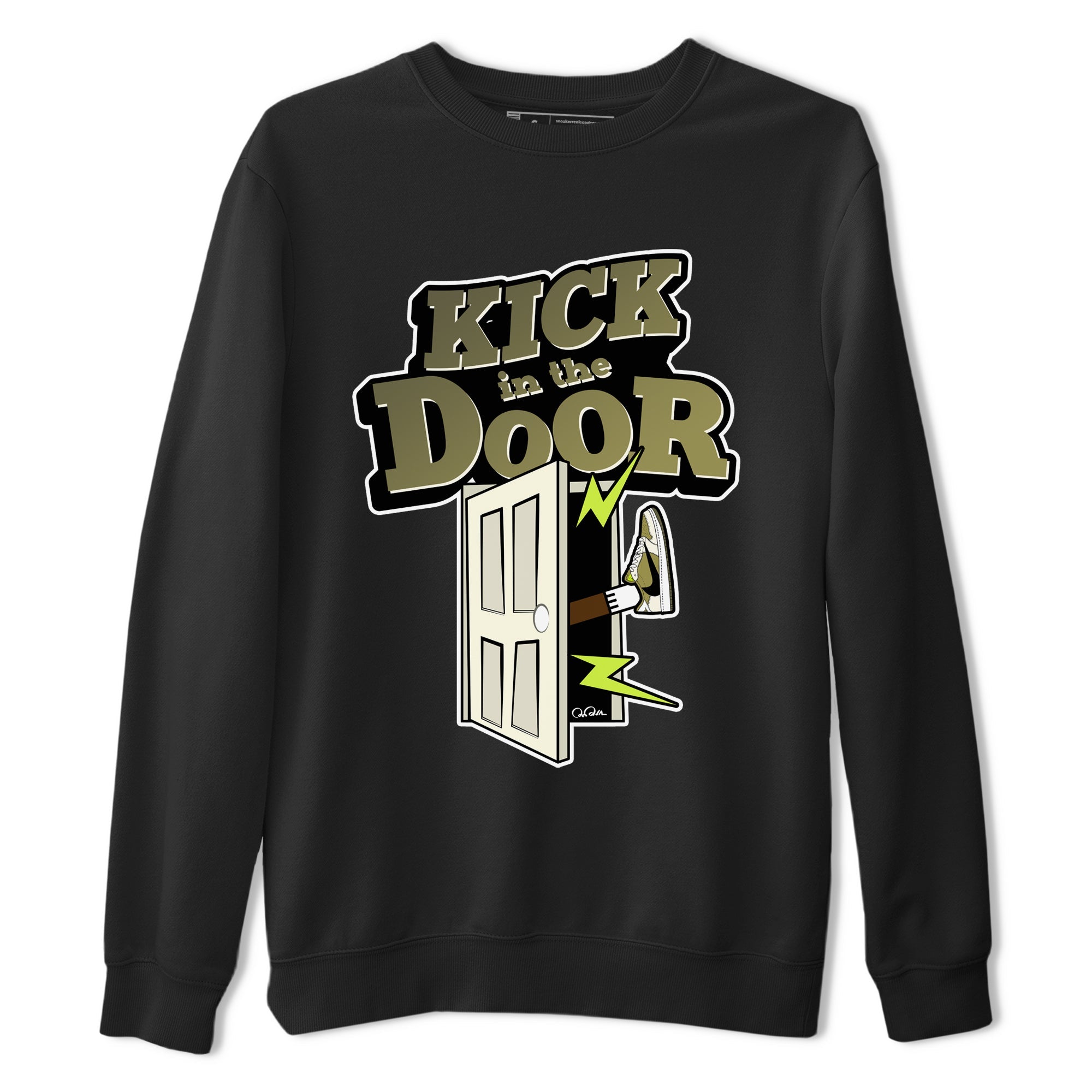 Air Jordan 1 Travis Scott Golf shirt to match jordans Kick In The Door Streetwear Sneaker Shirt AJ1 lowTravis Scott Golf Drip Gear Zone Sneaker Matching Clothing Unisex Black 2 T-Shirt