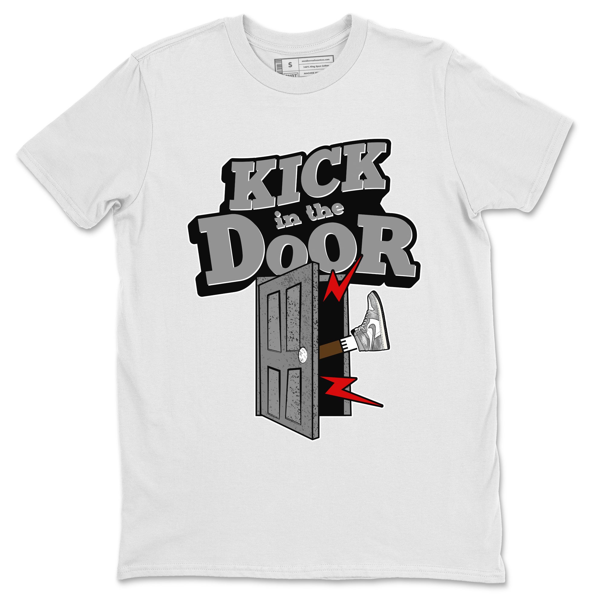 Air Jordan 1 Washed Heritage Sneaker Match Tees Kick In The Door Streetwear Sneaker Shirt AJ1 Washed Heritage Sneaker Release Tees Unisex Shirts White 2