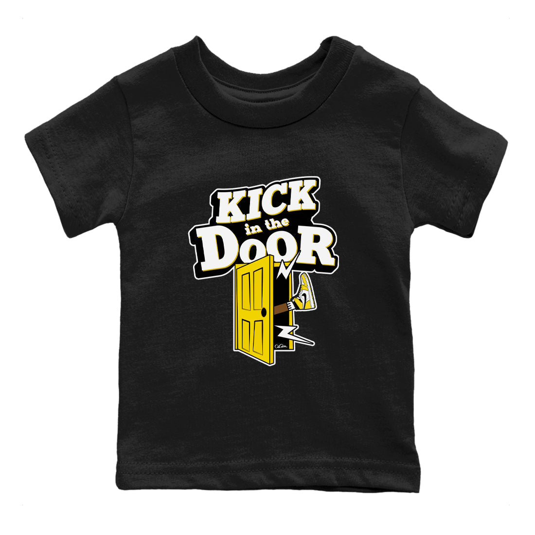 1s Yellow Ochre shirt to match jordans Kick In The Door sneaker tees streetwear brand Air Jordan 1 Yellow Ochre Drip Gear Zone Brand baby toddler Black 2 cotton Shirt