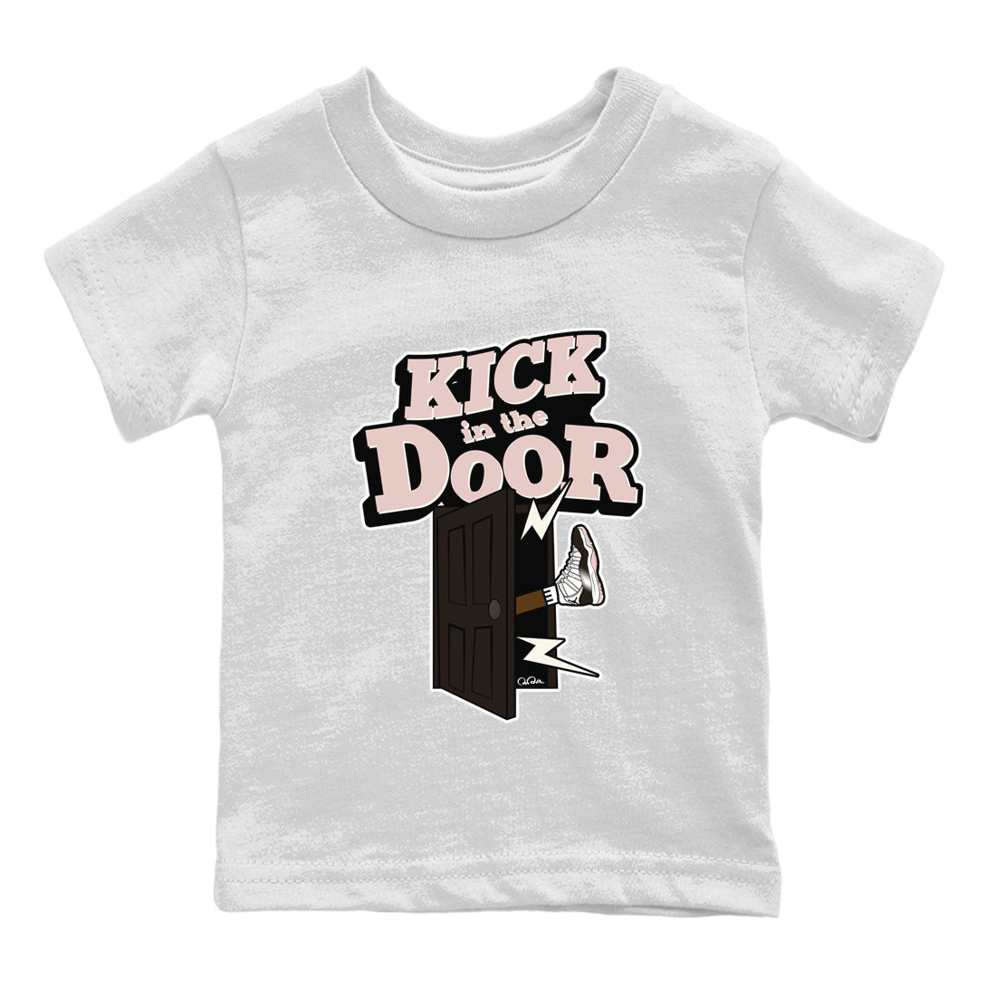 Air Jordan 11 Neapolitan shirt to match jordans Kick In The Door sneaker matching t-shirts and clothing AJ11 Neapolitan Drip Gear Zone Youth Kids Toddler White 2 T-Shirt