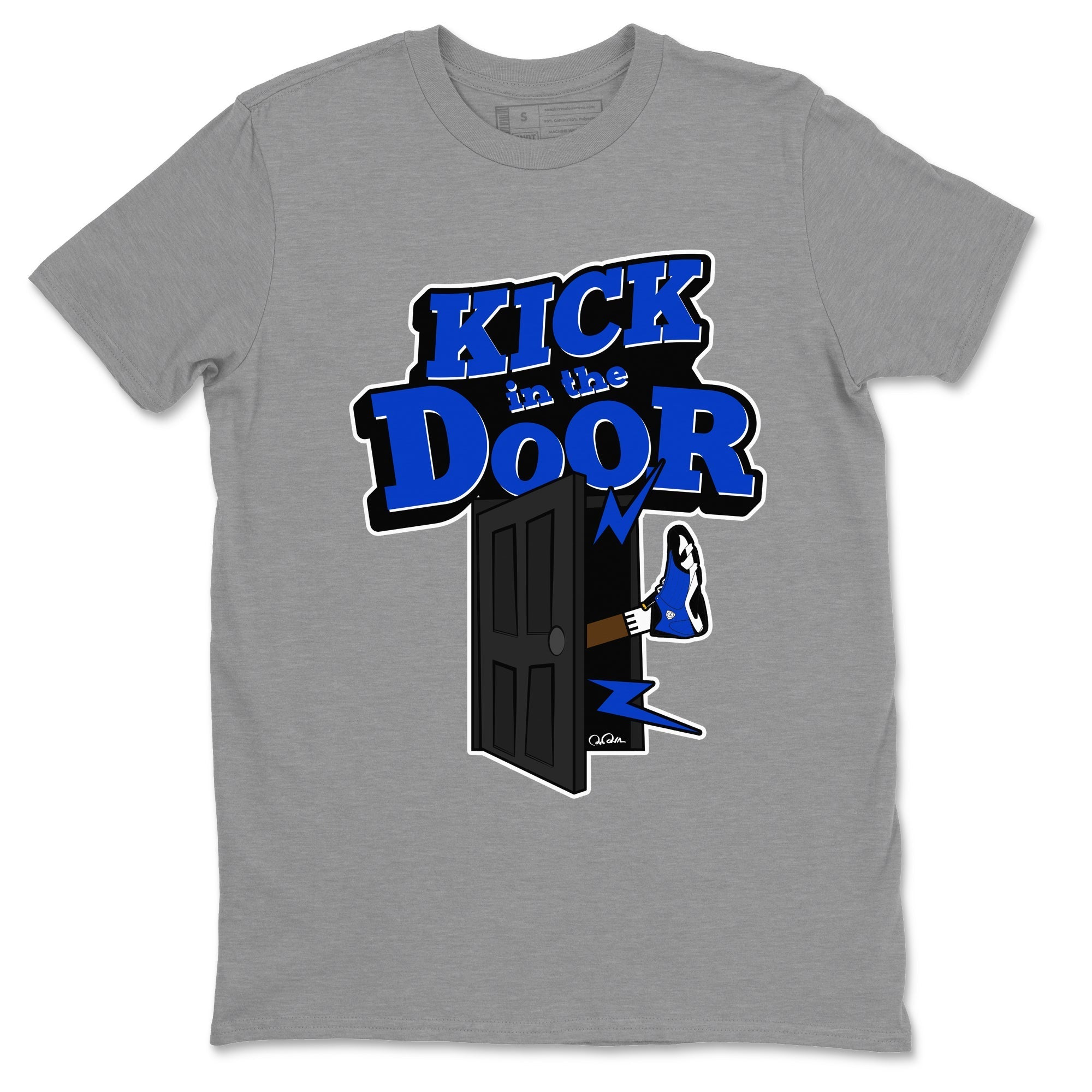 Air Jordan 14 Laney Sneaker Match Tees Kick In The Door Streetwear Sneaker Shirt AJ14 Laney Sneaker Release Tees Unisex Shirts Heather Grey 2