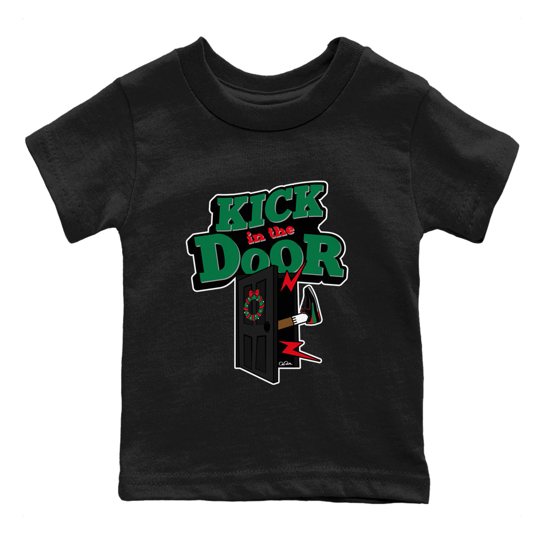 Jordan 2 Low Christmas X-mas Holiday special gift shirt to match jordans Kick In The Door sneaker tees Air Jordan 2 Christmas Drip Gear Zone Baby Toddler Black 2 T-Shirt