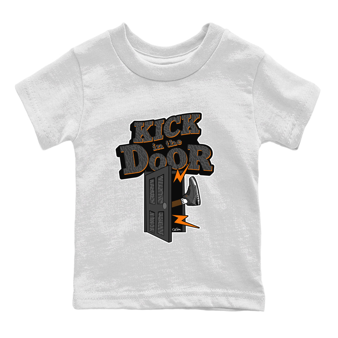 Air Jordan 3 Fear shirt to match jordans Kick In The Door sneaker tees AJ3 Fear Drip Gear Zone Baby Toddler White 2 T-Shirt