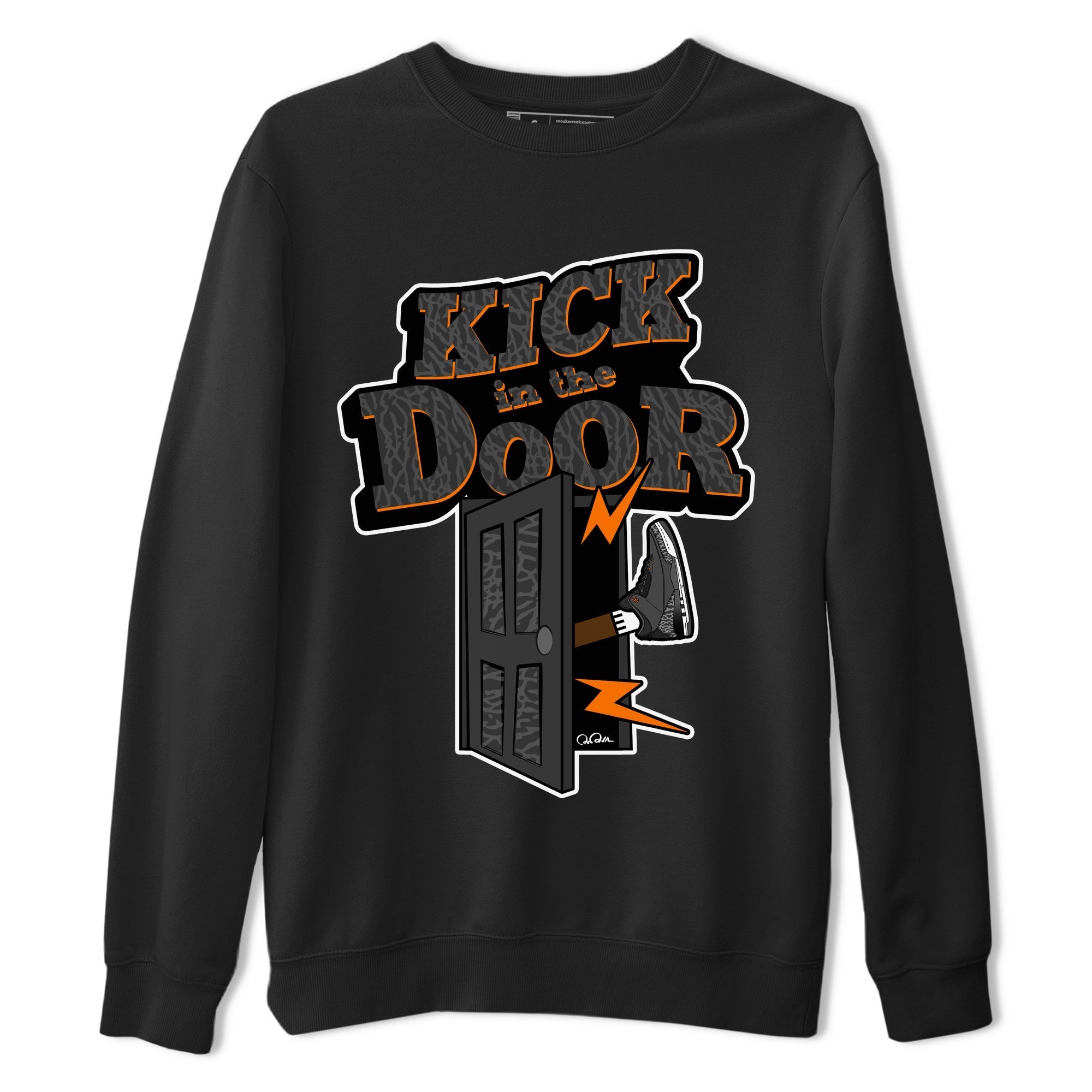 Air Jordan 3 Fear shirt to match jordans Kick In The Door sneaker tees AJ3 Fear Drip Gear Zone Unisex Black 2 T-Shirt