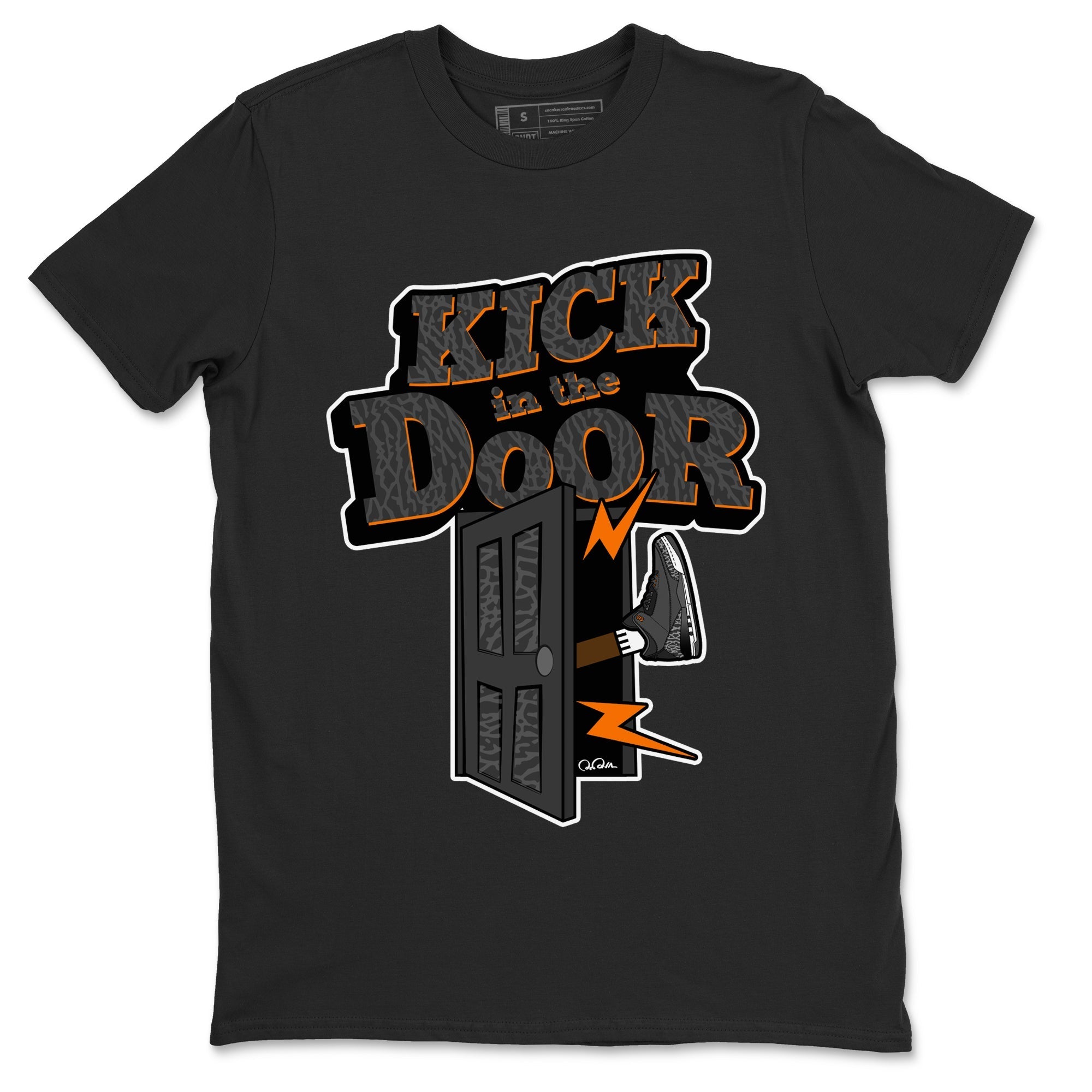 Air Jordan 3 Fear shirt to match jordans Kick In The Door sneaker tees AJ3 Fear Drip Gear Zone Unisex Black 2 T-Shirt