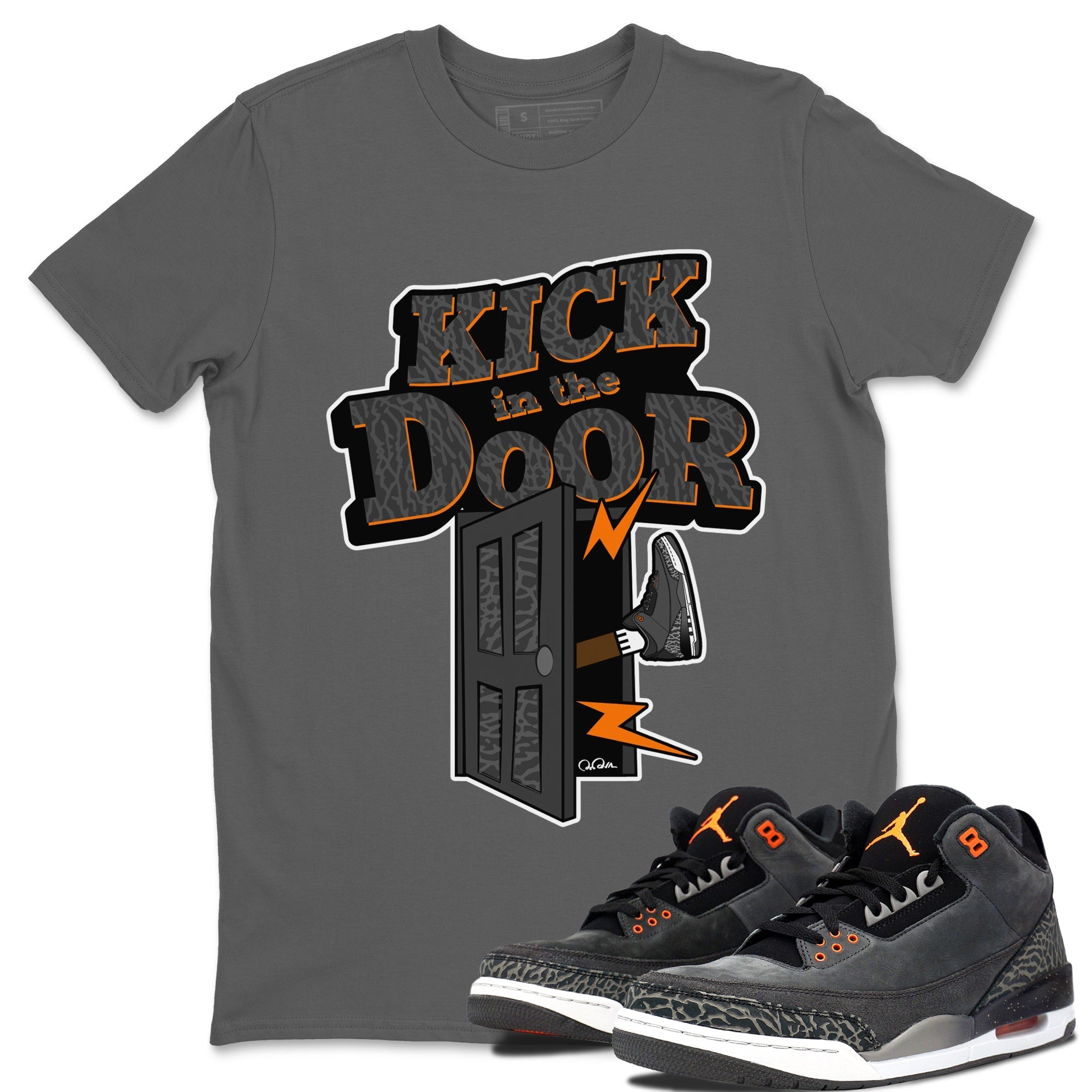 Air Jordan 3 Fear shirt to match jordans Kick In The Door sneaker tees AJ3 Fear Drip Gear Zone Unisex Cool Grey 1 T-Shirt
