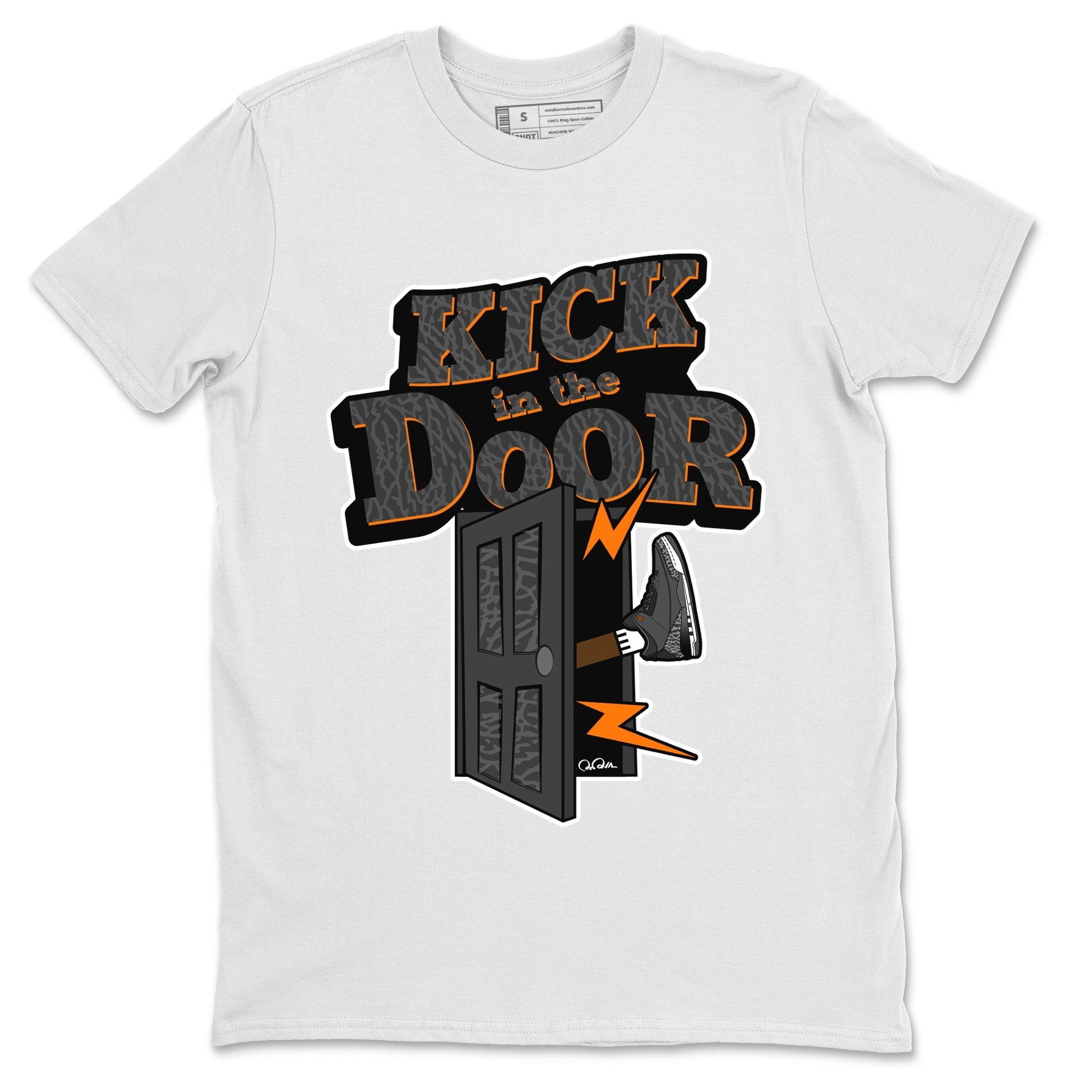 Air Jordan 3 Fear shirt to match jordans Kick In The Door sneaker tees AJ3 Fear Drip Gear Zone Unisex White 2 T-Shirt