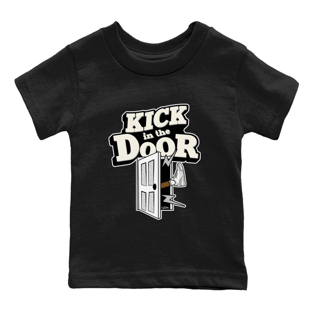 3s Ivory shirt to match jordans Kick In The Door sneaker tees Air Jordan 3 Ivory Drip Gear Zone baby toddler Black 2 cotton Shirt