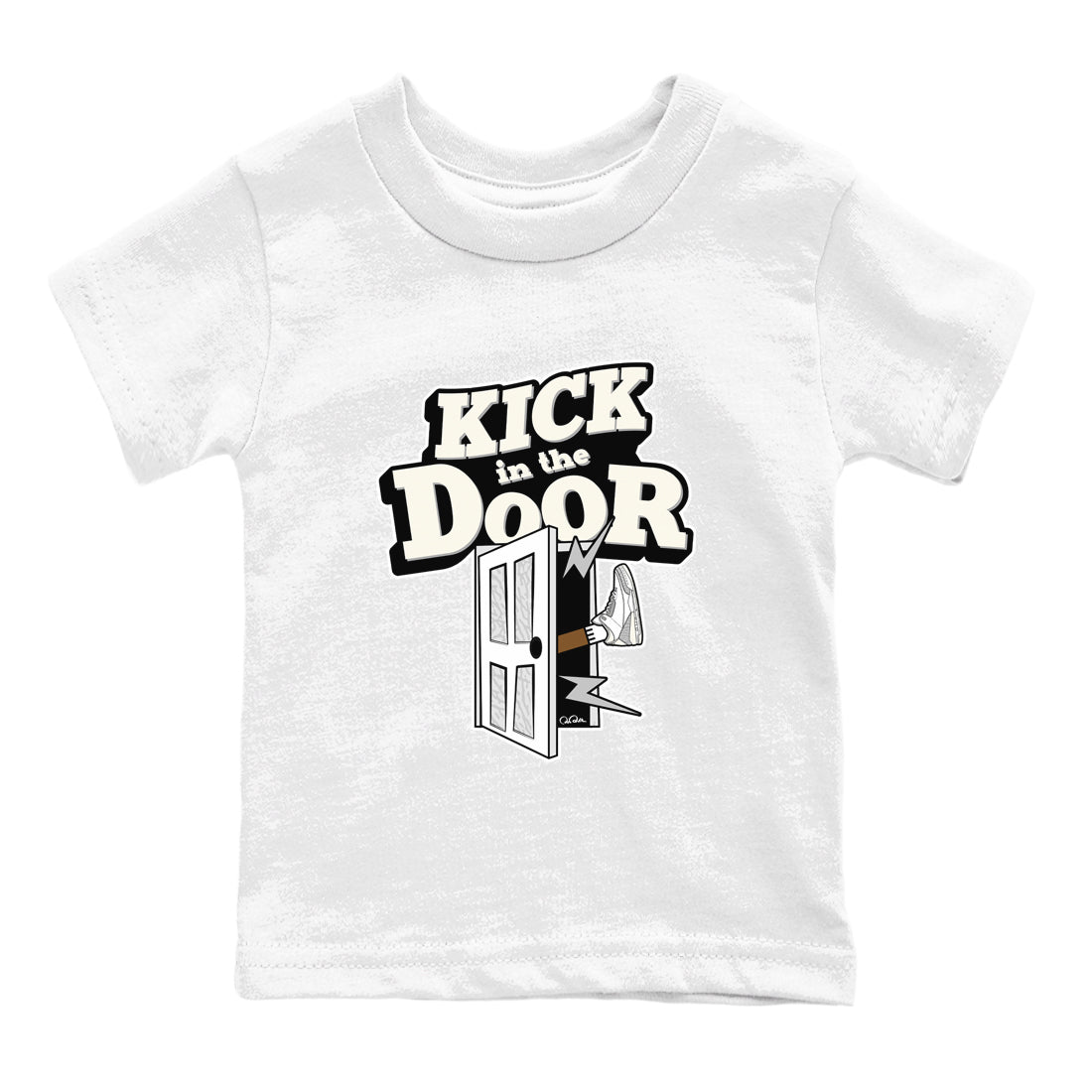 3s Ivory shirt to match jordans Kick In The Door sneaker tees Air Jordan 3 Ivory Drip Gear Zone baby toddler White 2 cotton Shirt