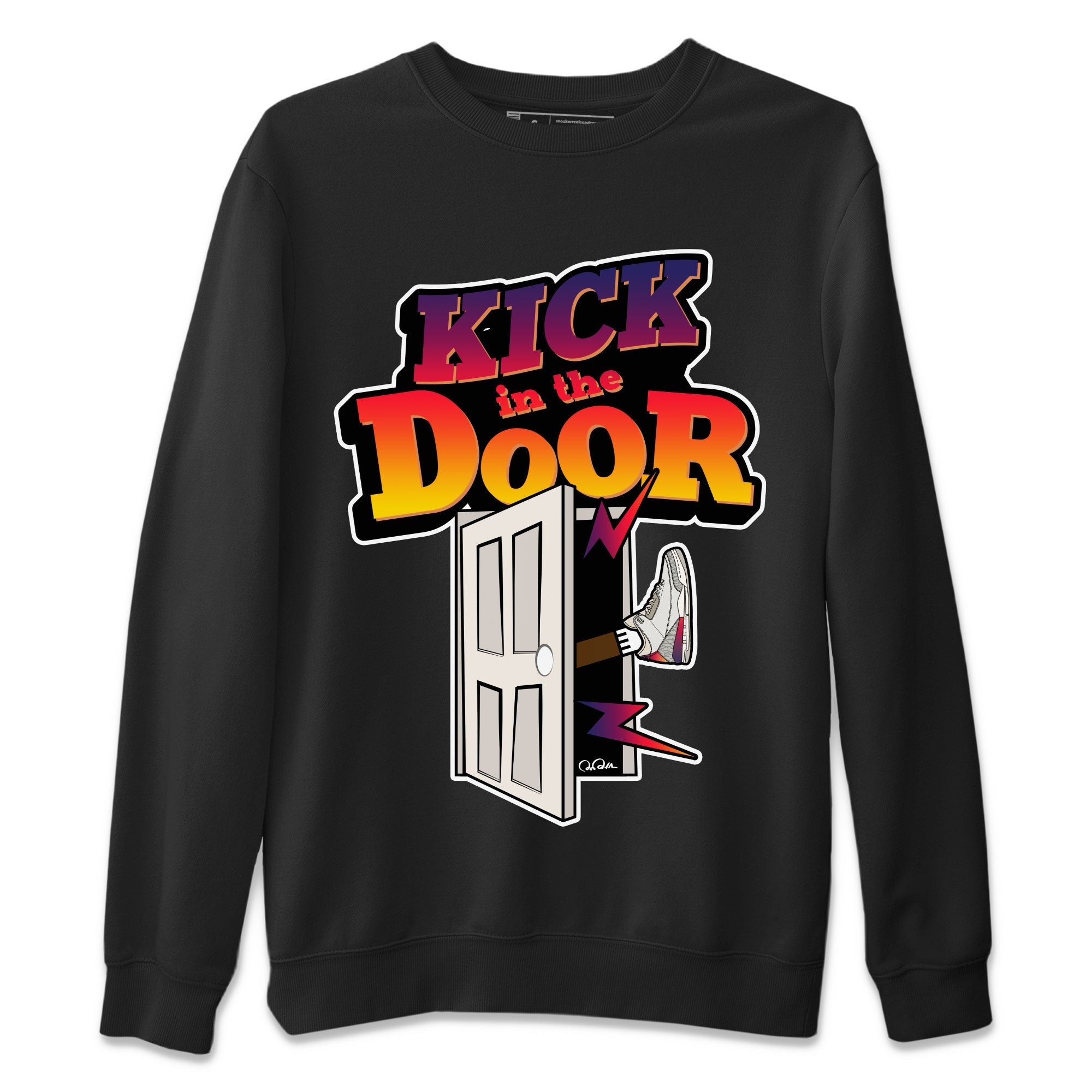 Air Jordan 3 J Balvin shirt to match jordans Kick In The Door Streetwear Sneaker Shirt AJ3 Balvin  Drip Gear Zone Sneaker Matching Clothing LGBTQ Gay Pride T-Shirt Unisex Black 2 T-Shirt