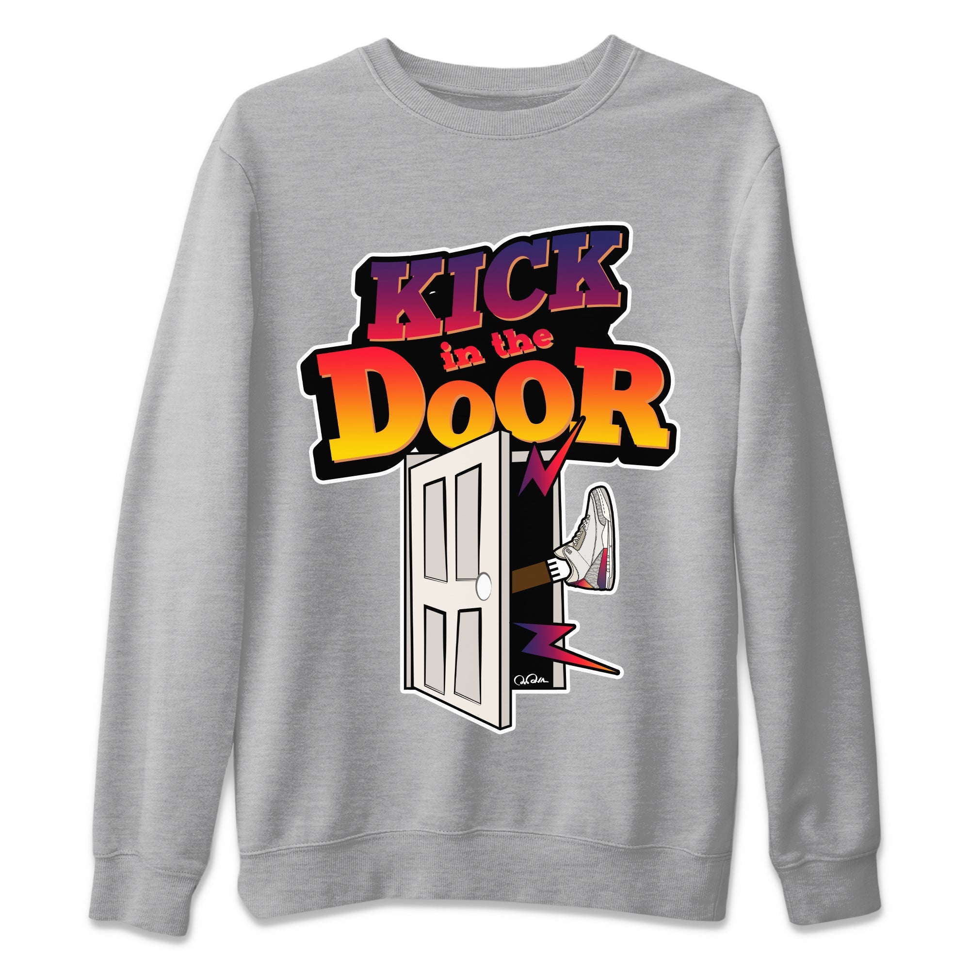 Air Jordan 3 J Balvin shirt to match jordans Kick In The Door Streetwear Sneaker Shirt AJ3 Balvin  Drip Gear Zone Sneaker Matching Clothing LGBTQ Gay Pride T-Shirt Unisex Heather Grey 2 T-Shirt