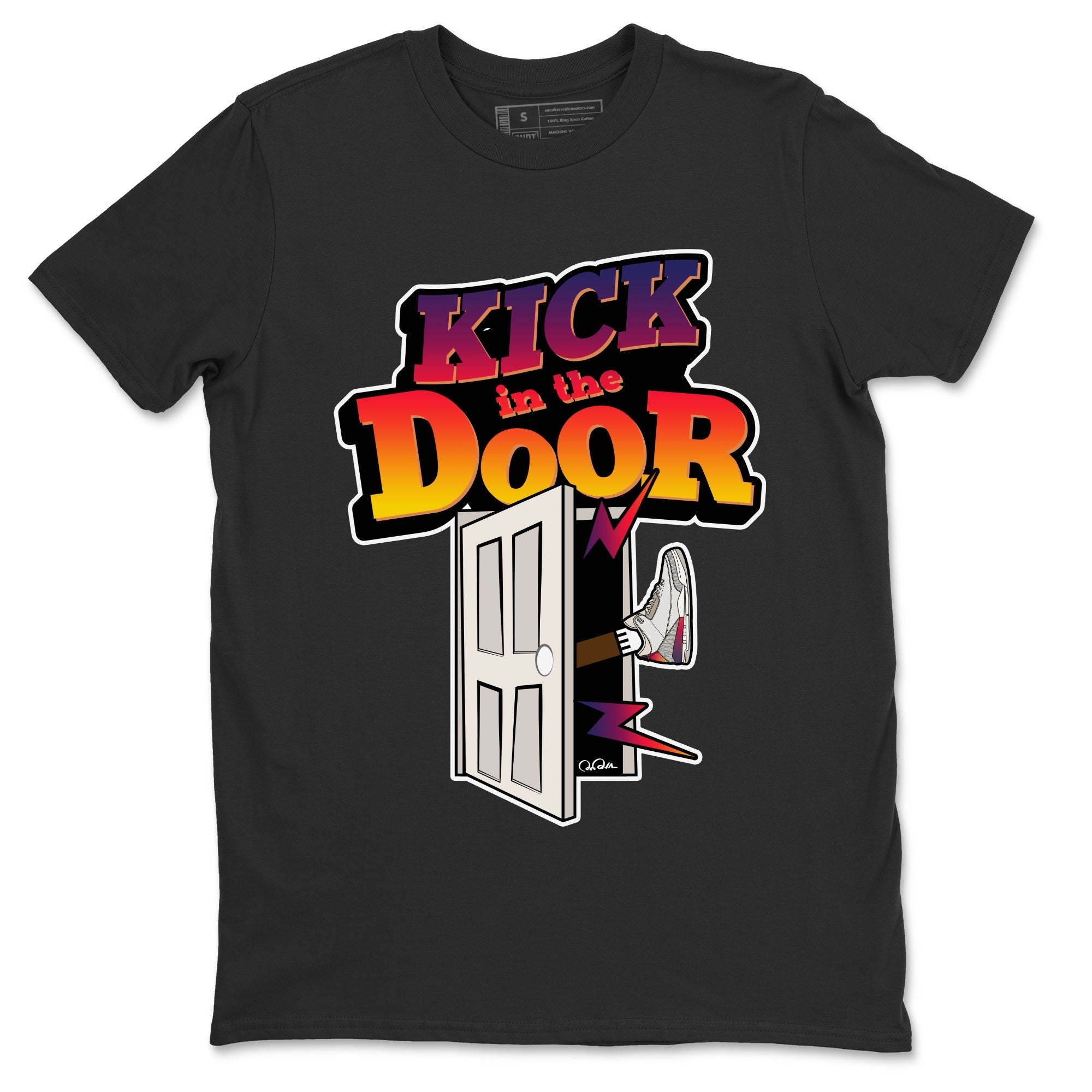 Air Jordan 3 J Balvin shirt to match jordans Kick In The Door Streetwear Sneaker Shirt AJ3 Balvin  Drip Gear Zone Sneaker Matching Clothing LGBTQ Gay Pride T-Shirt Unisex Black 2 T-Shirt