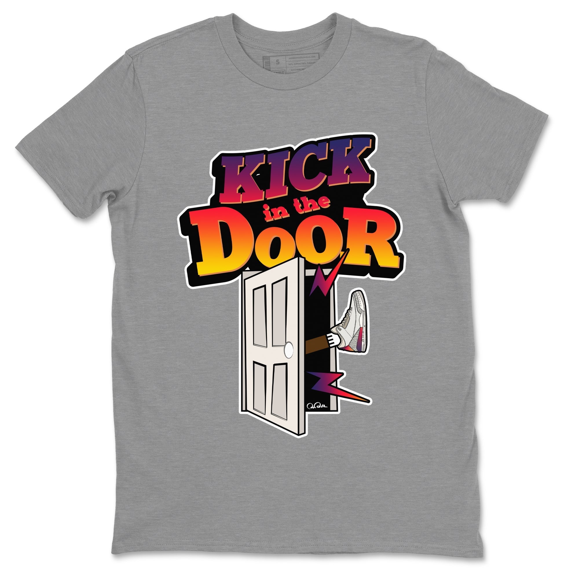 Air Jordan 3 J Balvin shirt to match jordans Kick In The Door Streetwear Sneaker Shirt AJ3 Balvin  Drip Gear Zone Sneaker Matching Clothing LGBTQ Gay Pride T-Shirt Unisex Heather Grey 2 T-Shirt