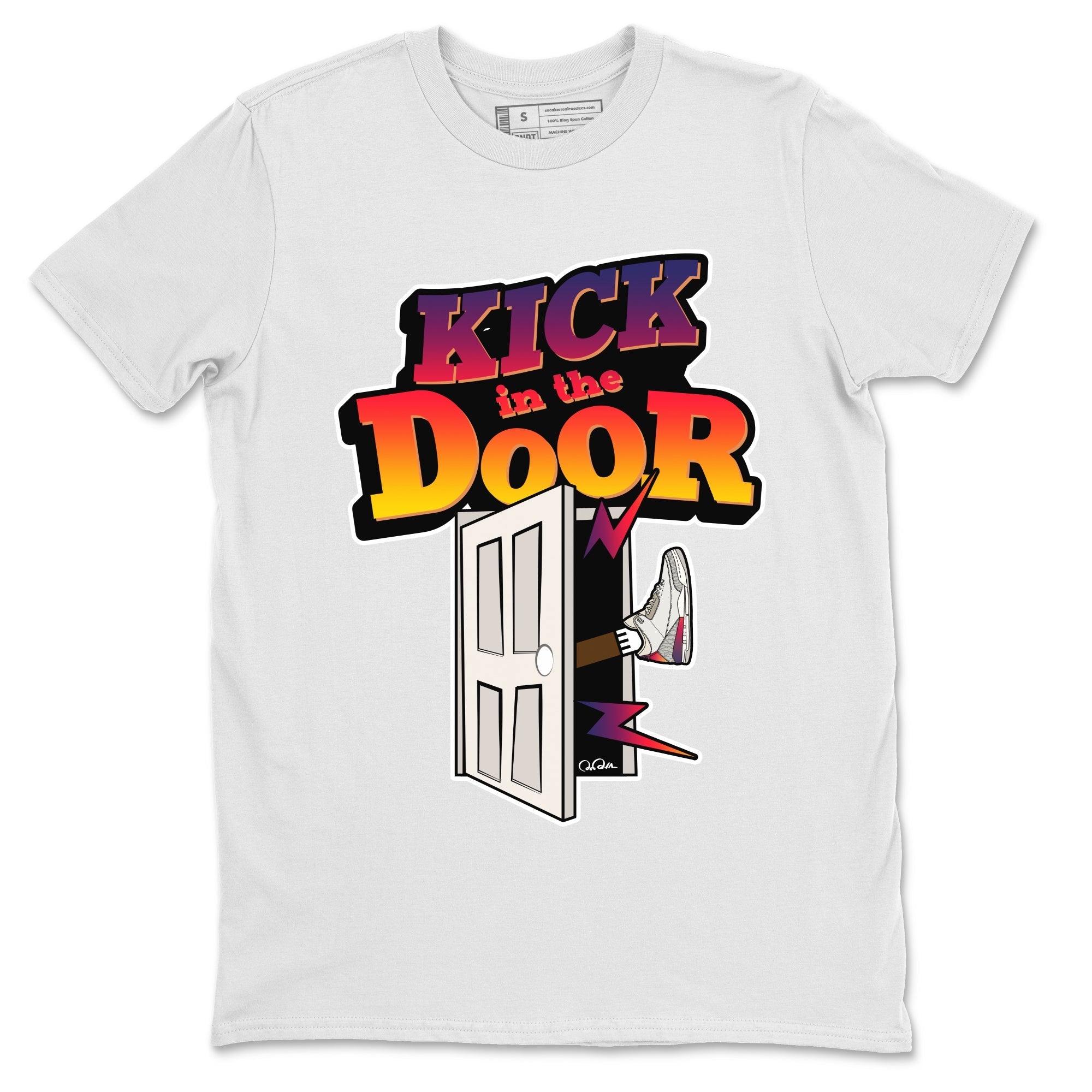 Air Jordan 3 J Balvin shirt to match jordans Kick In The Door Streetwear Sneaker Shirt AJ3 Balvin  Drip Gear Zone Sneaker Matching Clothing LGBTQ Gay Pride T-Shirt Unisex White 2 T-Shirt