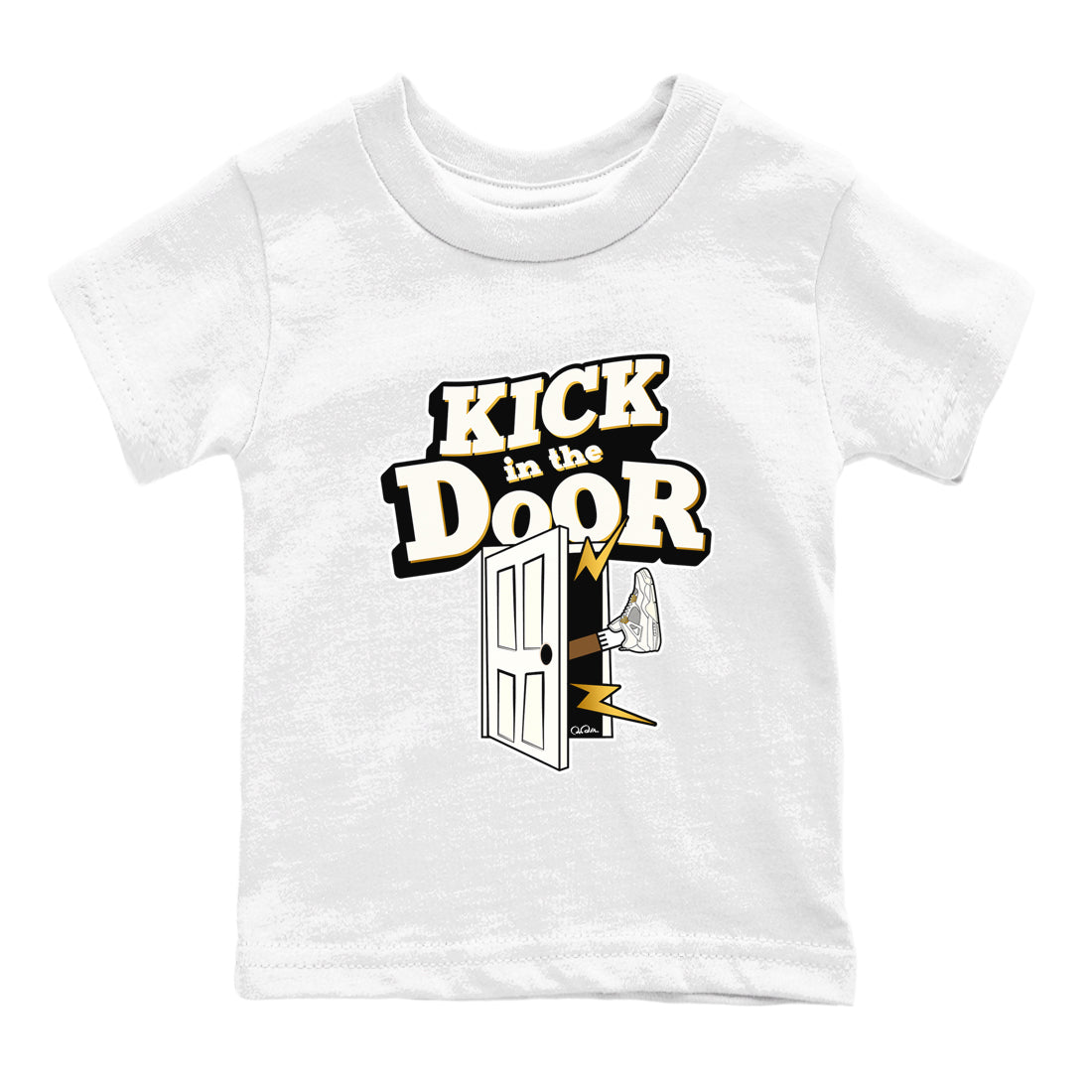 4s Sail 2024 shirt to match jordans Kick In The Door sneaker tees Air Jordan 4 Sail 2024 Drip Gear Zone baby toddler White 2 cotton Shirt