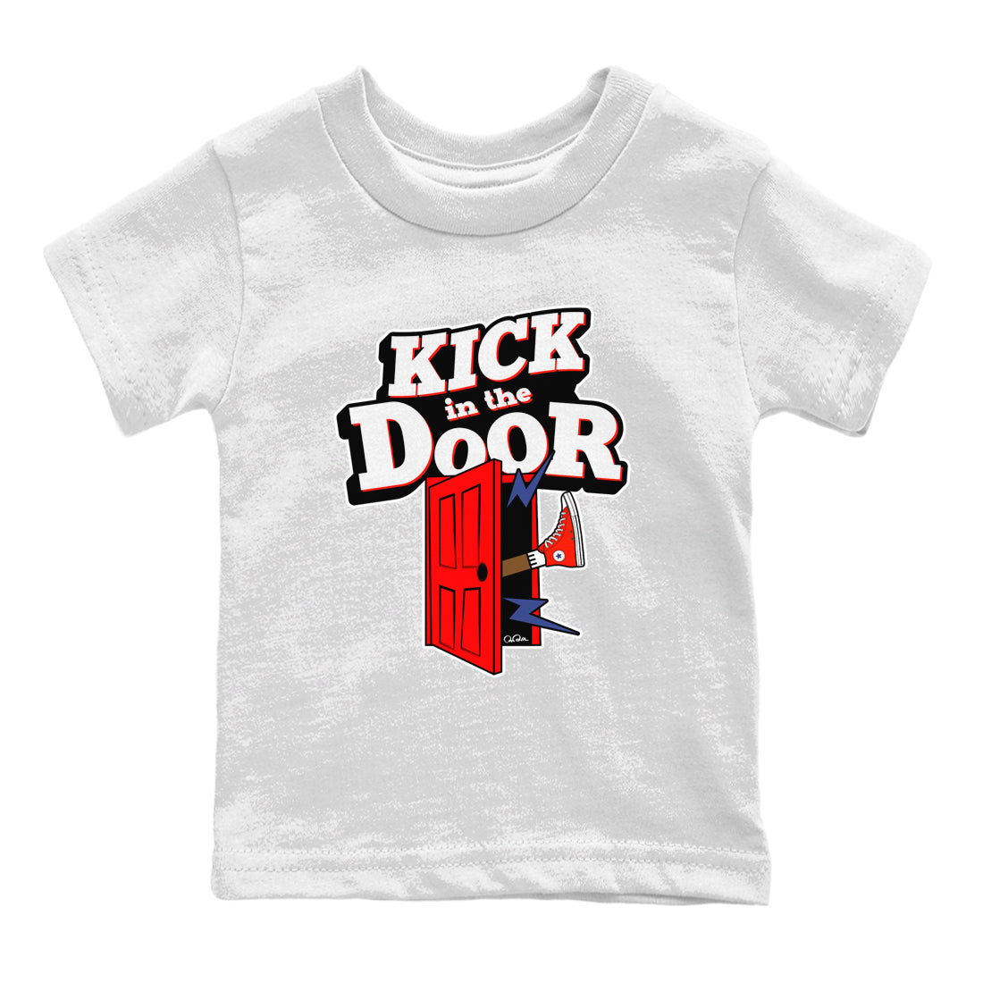Converse High Top Red shirt to match sneakers Kick In The Door sneaker tees Shoes Match Converse High Top Red Drip Gear Zone Sneaker Tee Baby Toddler White 2 T-Shirt