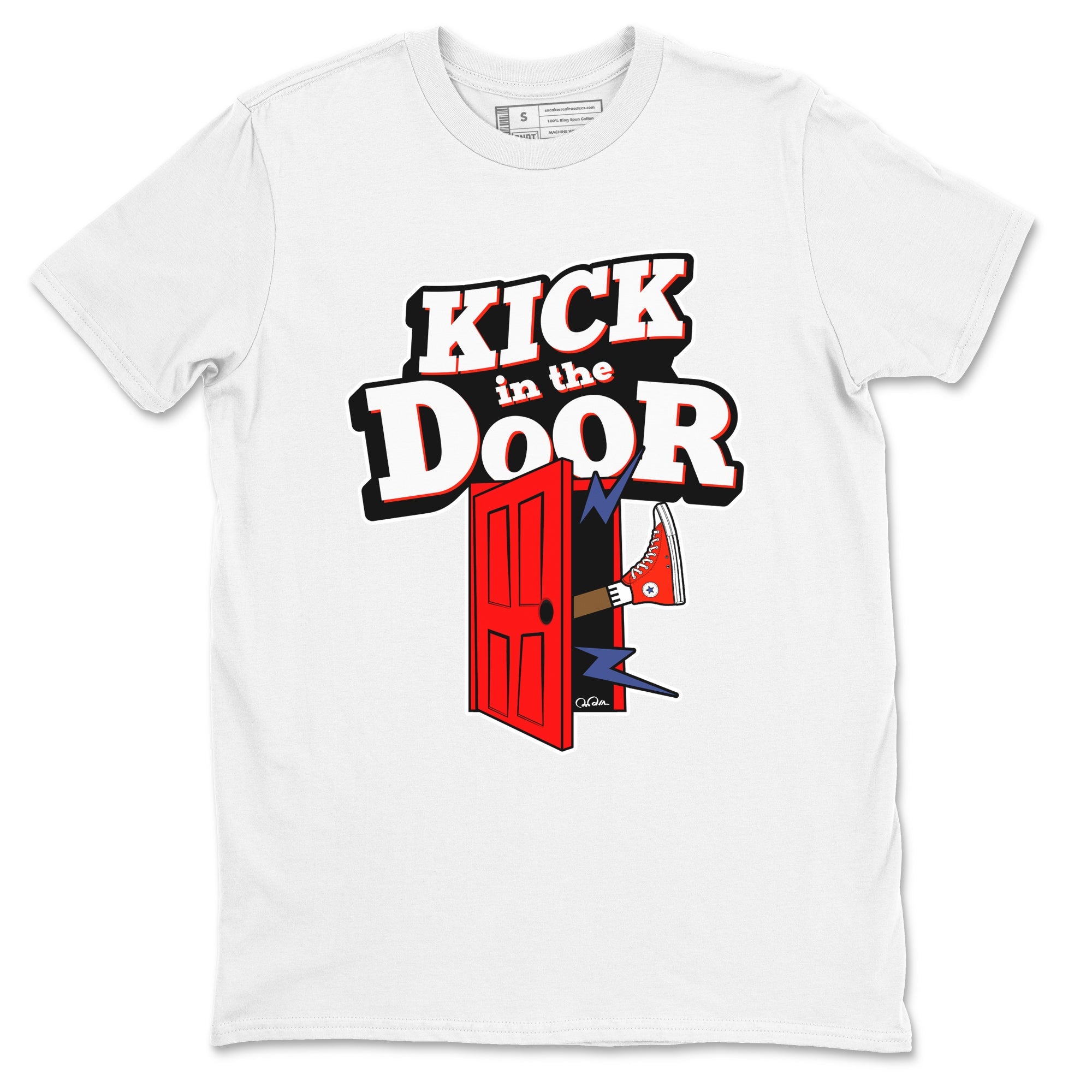 Converse High Top Red shirt to match sneakers Kick In The Door sneaker tees Shoes Match Converse High Top Red Drip Gear Zone Sneaker Tee Unisex White 2 T-Shirt