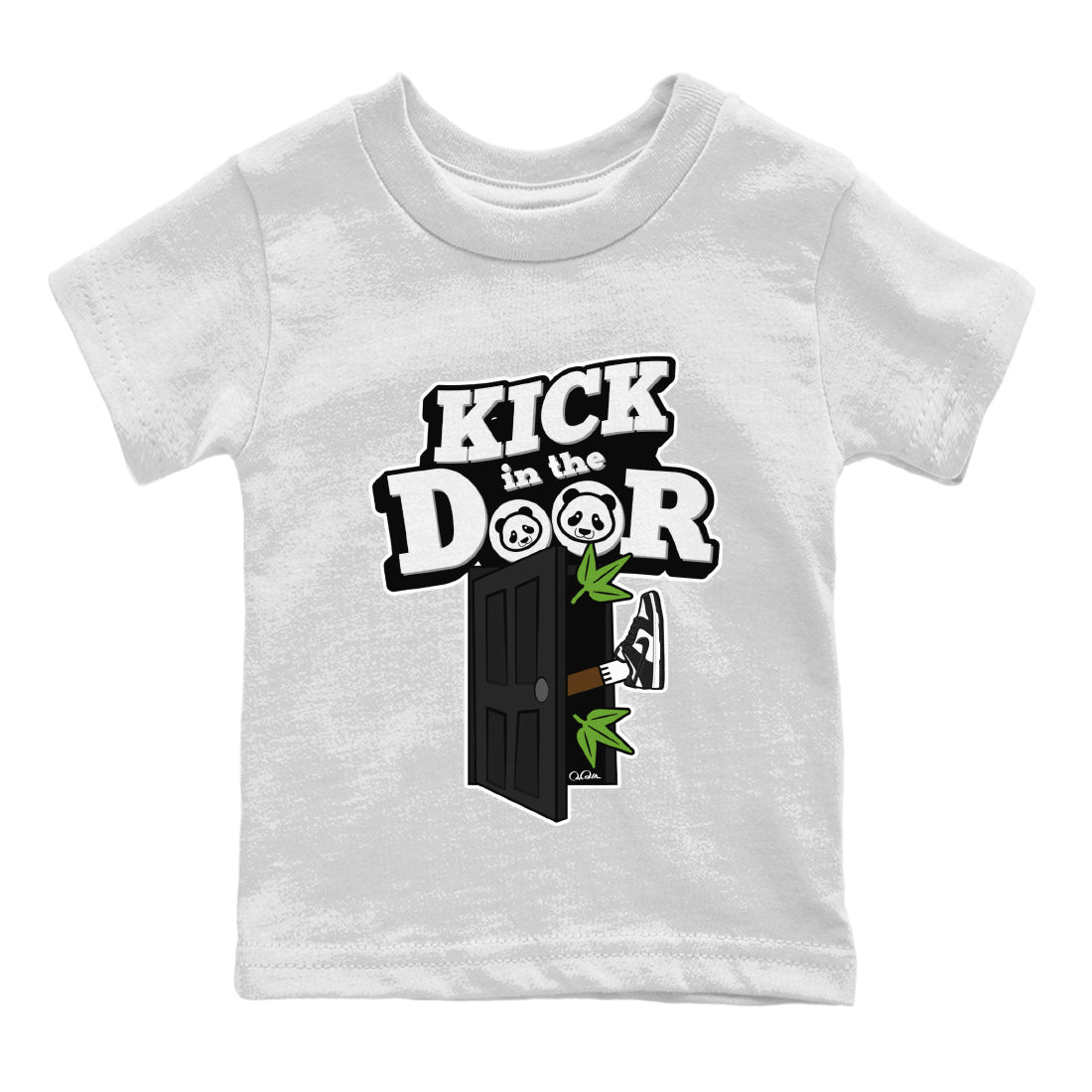 Dunk Panda Sneaker Match Tees Kick In The Door Streetwear Sneaker Shirt Dunk Low White Black Drip Gear Zone Sneaker Matching Clothing Kids Shirts White 2