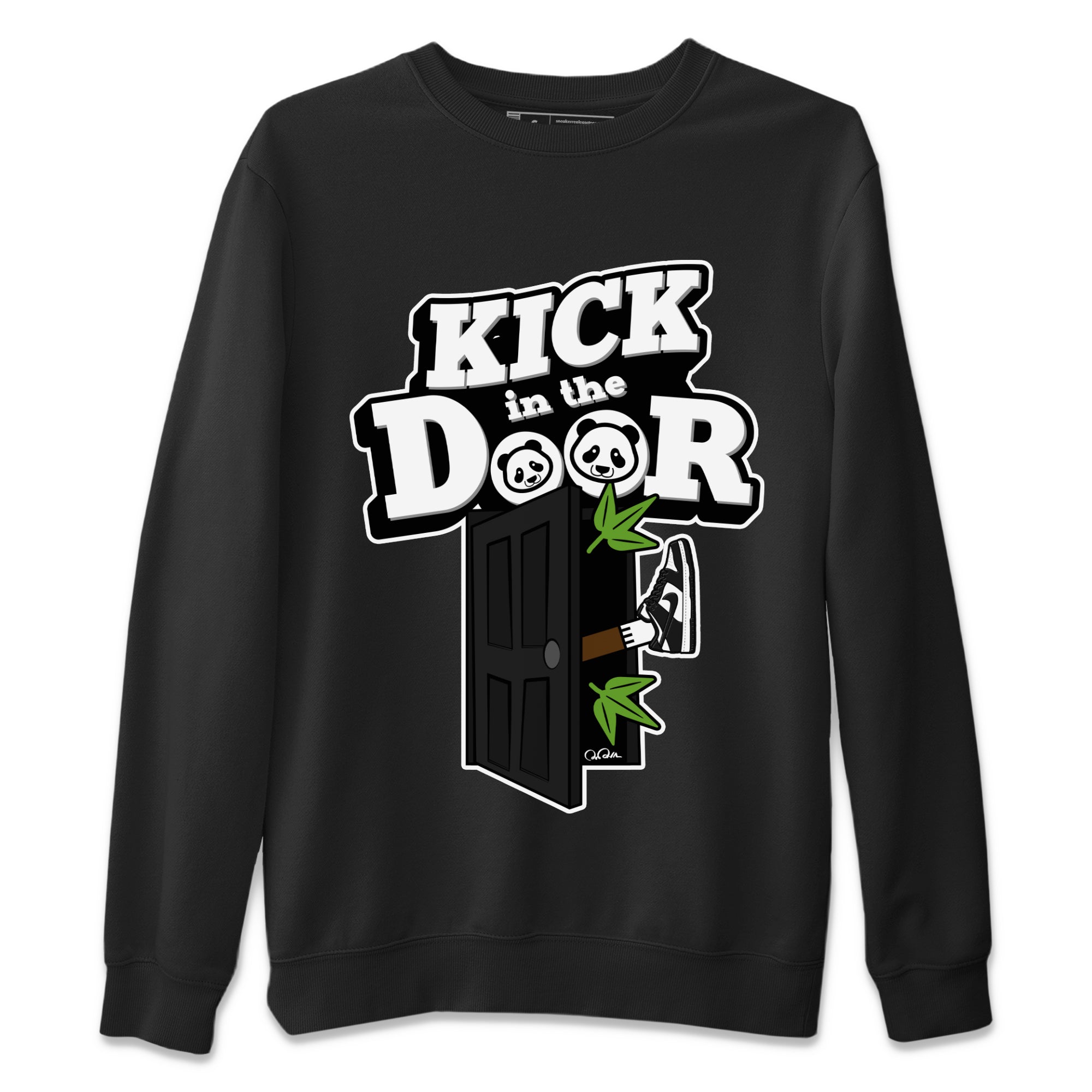 Dunk Panda Sneaker Match Tees Kick In The Door Streetwear Sneaker Shirt Dunk Low White Black Drip Gear Zone Sneaker Matching Clothing Unisex Shirts Black 2