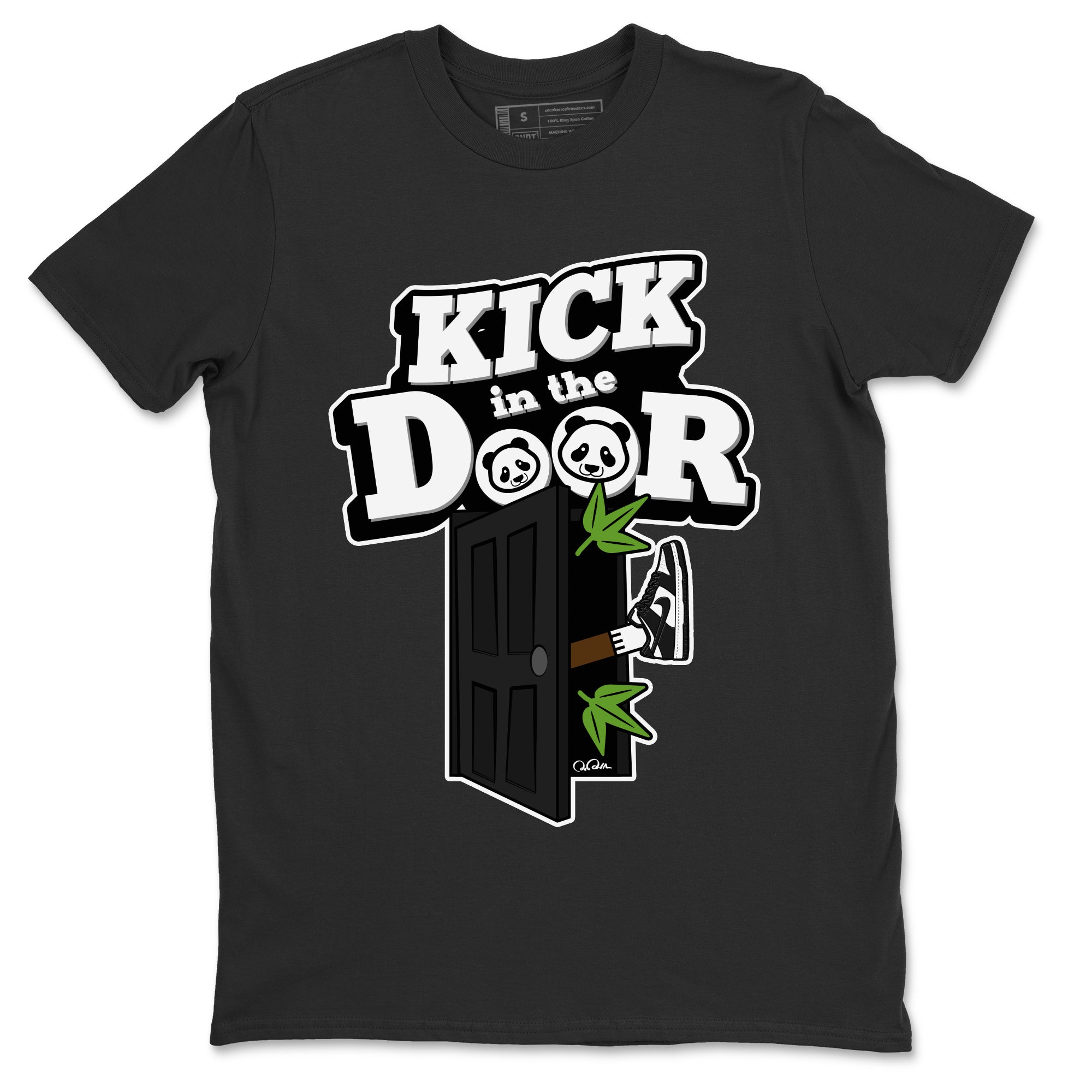 Dunk Panda Sneaker Match Tees Kick In The Door Streetwear Sneaker Shirt Dunk Low White Black Drip Gear Zone Sneaker Matching Clothing Unisex Shirts Black 2