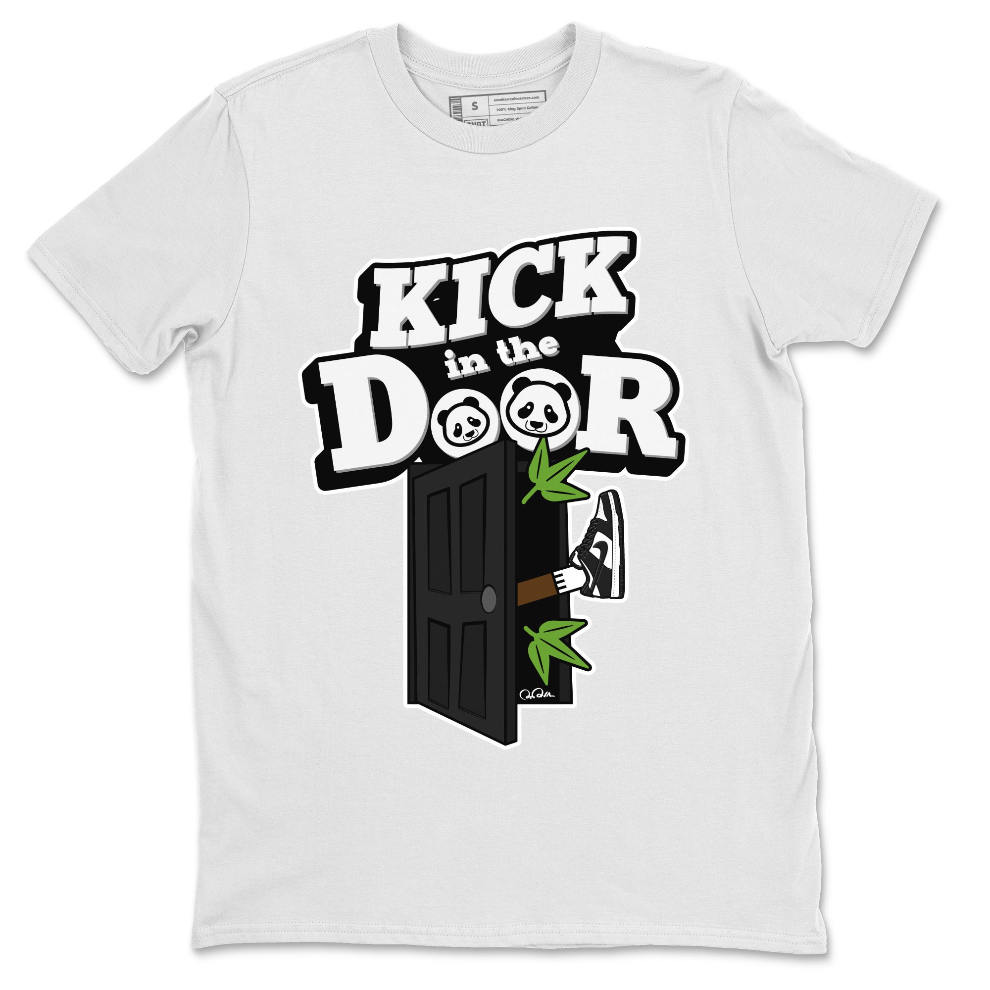 Dunk Panda Sneaker Match Tees Kick In The Door Streetwear Sneaker Shirt Dunk Low White Black Drip Gear Zone Sneaker Matching Clothing Unisex Shirts White 2