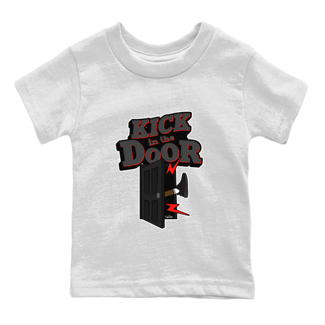 Yeezy 350 Bred shirt to match jordans Kick In The Door Streetwear Sneaker Shirt Adidas Yeezy Boost V2 350 Bred Drip Gear Zone Sneaker Matching Clothing Baby Toddler White 2 T-Shirt