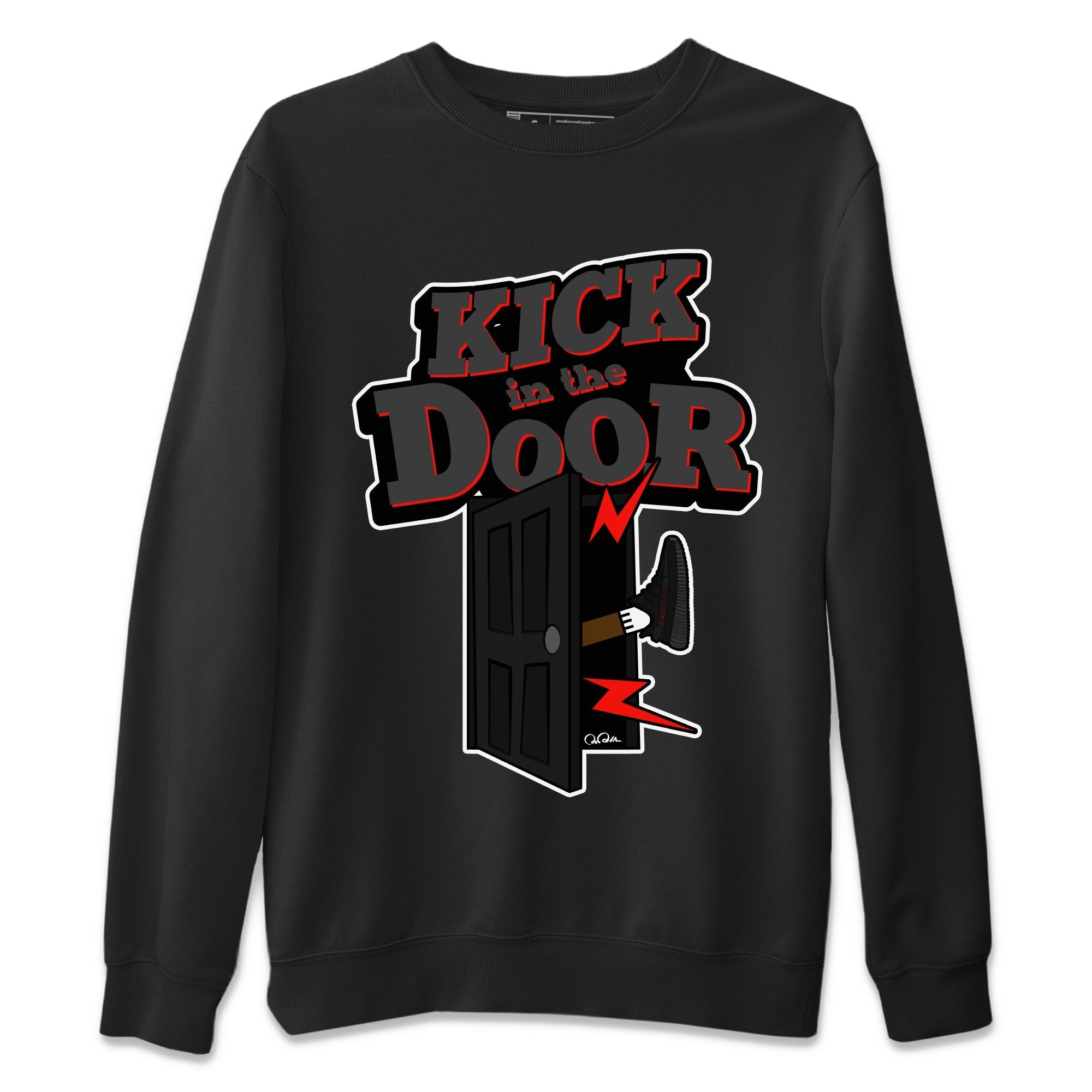 Yeezy 350 Bred shirt to match jordans Kick In The Door Streetwear Sneaker Shirt Adidas Yeezy Boost V2 350 Bred Drip Gear Zone Sneaker Matching Clothing Unisex Black 2 T-Shirt