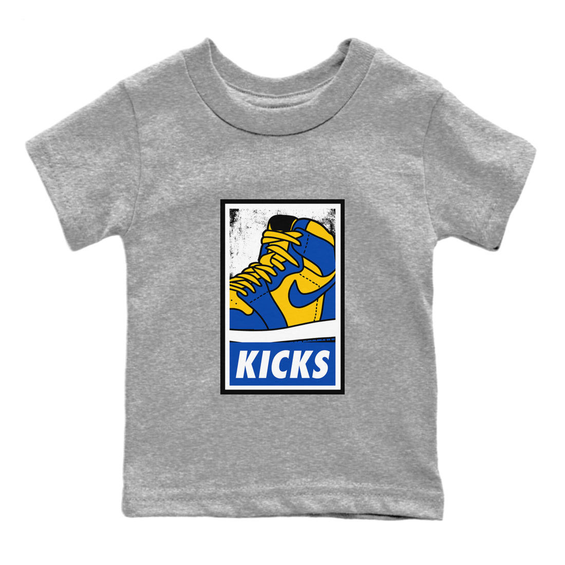 Jordan 1 Game Royal Varsity Maize Sneaker Matching T-Shirt KICKS Sneaker Tees Jordan 1 Game Royal Varsity Maize Sneaker Release Tees Kids Shirts