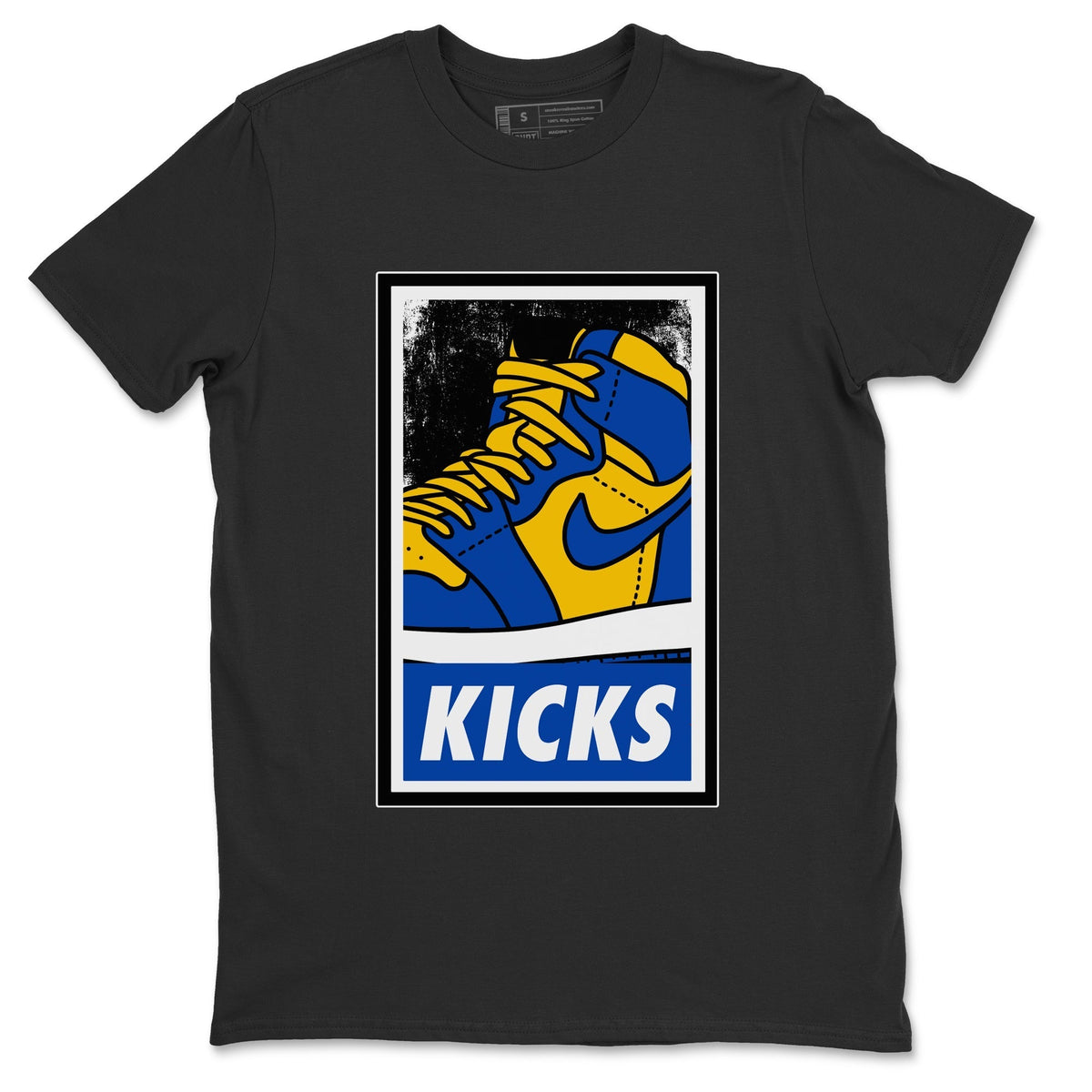 Jordan 1 Game Royal Varsity Maize Sneaker Matching T-Shirt KICKS Sneaker Tees Jordan 1 Game Royal Varsity Maize Sneaker Release Tees Crew Neck Tees