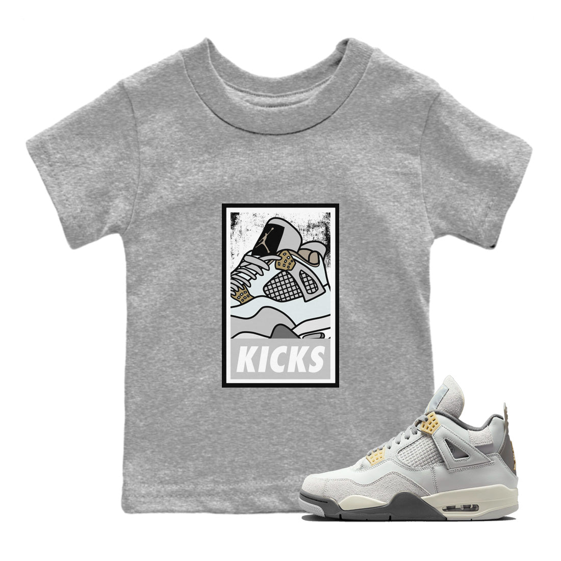 Jordan 4 Craft Sneaker Matching T-Shirt KICKS Sneaker Tees Jordan 4 Craft Sneaker Release Tees Kids Shirts