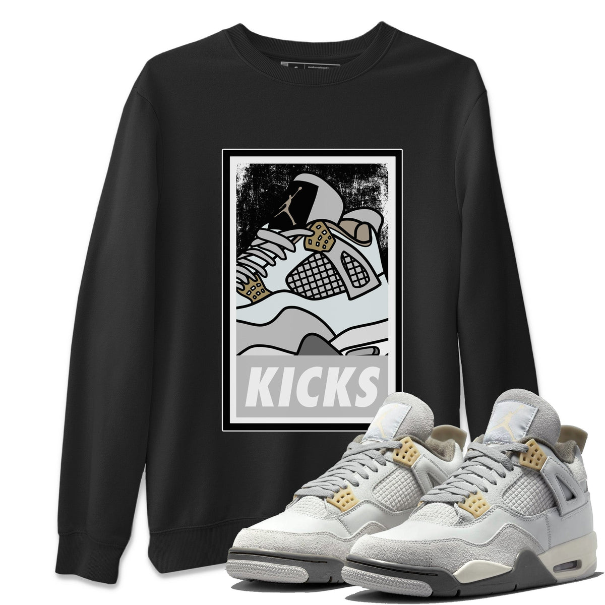 Jordan 4 Craft Sneaker Matching T-Shirt KICKS Sneaker Tees Jordan 4 Craft Sneaker Release Tees Crew Neck Tees