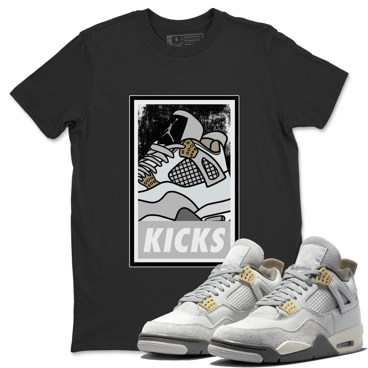 Jordan 4 Craft Sneaker Matching T-Shirt KICKS Sneaker Tees Jordan 4 Craft Sneaker Release Tees Crew Neck Tees