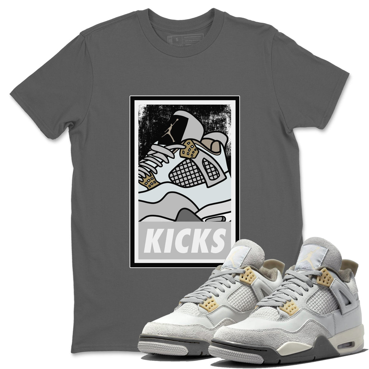 Jordan 4 Craft Sneaker Matching T-Shirt KICKS Sneaker Tees Jordan 4 Craft Sneaker Release Tees Crew Neck Tees