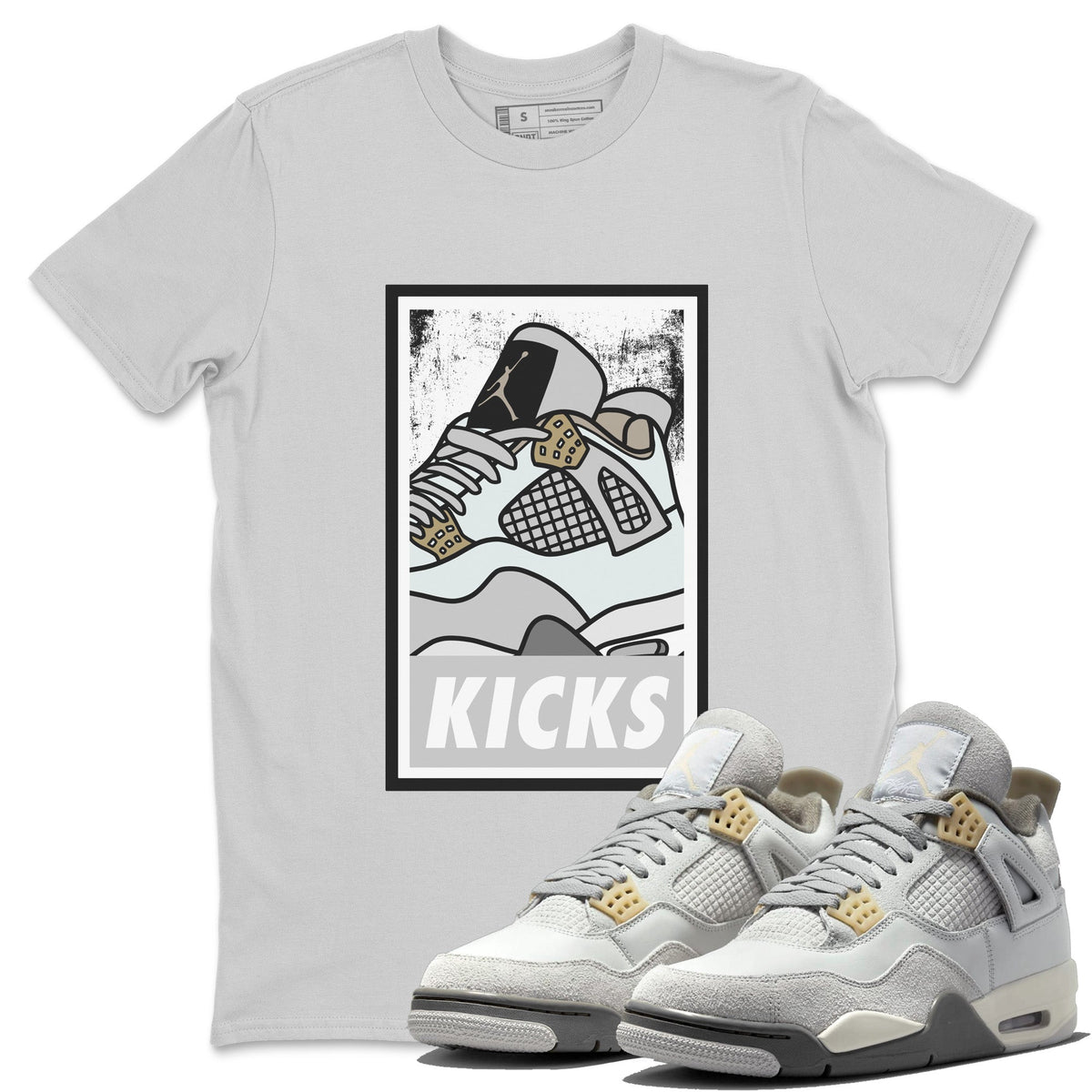 Jordan 4 Craft Sneaker Matching T-Shirt KICKS Sneaker Tees Jordan 4 Craft Sneaker Release Tees Crew Neck Tees