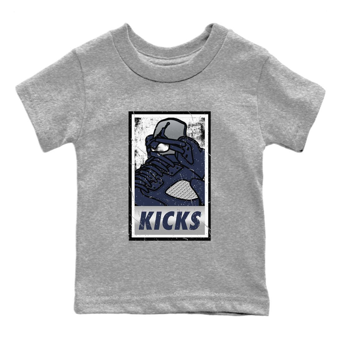 AJ5 Georgetown shirt to match jordans KICKS Streetwear Sneaker Shirt Air Jordan 5 Georgetown Drip Gear Zone Sneaker Matching Clothing Baby Toddler Heather Grey 2 T-Shirt