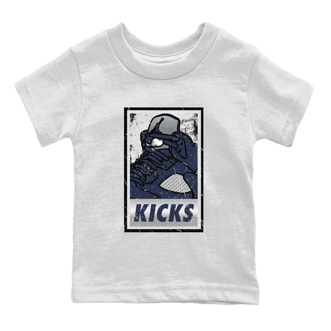 AJ5 Georgetown shirt to match jordans KICKS Streetwear Sneaker Shirt Air Jordan 5 Georgetown Drip Gear Zone Sneaker Matching Clothing Baby Toddler White 2 T-Shirt