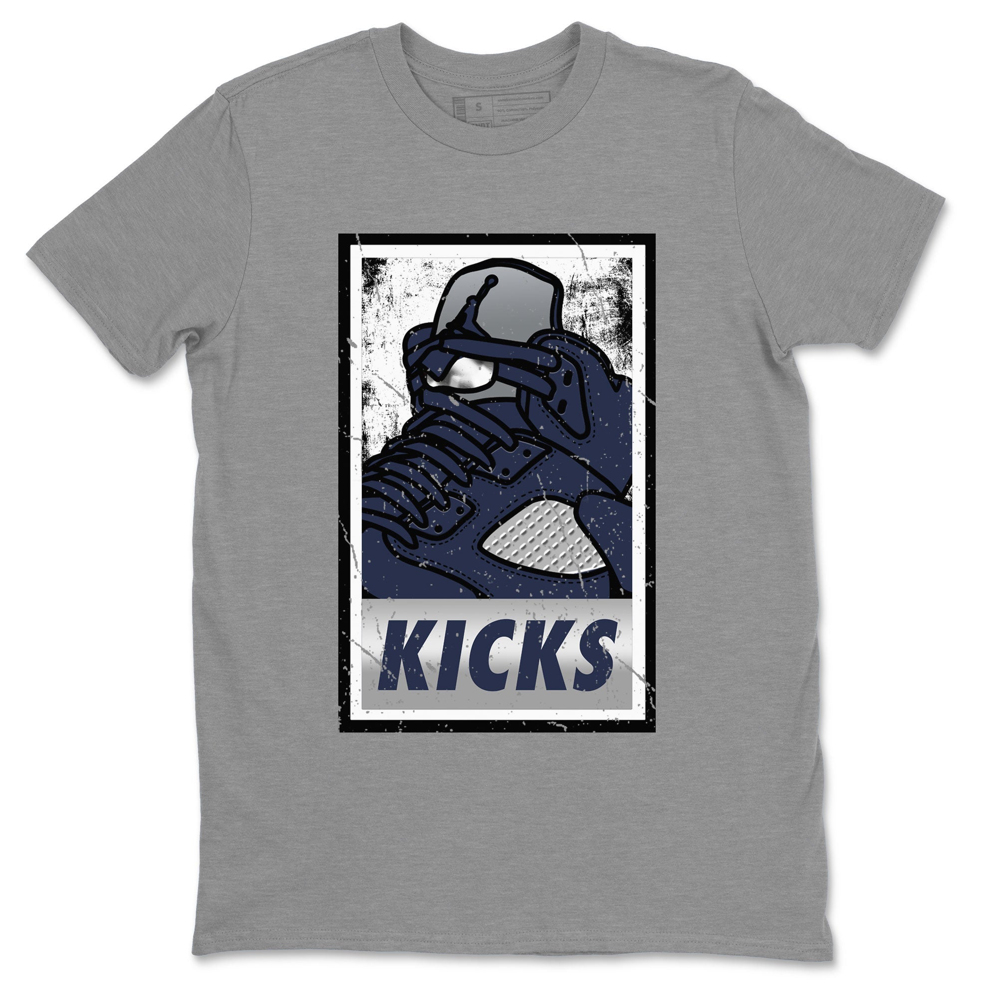 AJ5 Georgetown shirt to match jordans KICKS Streetwear Sneaker Shirt Air Jordan 5 Georgetown Drip Gear Zone Sneaker Matching Clothing Unisex Heather Grey 2 T-Shirt
