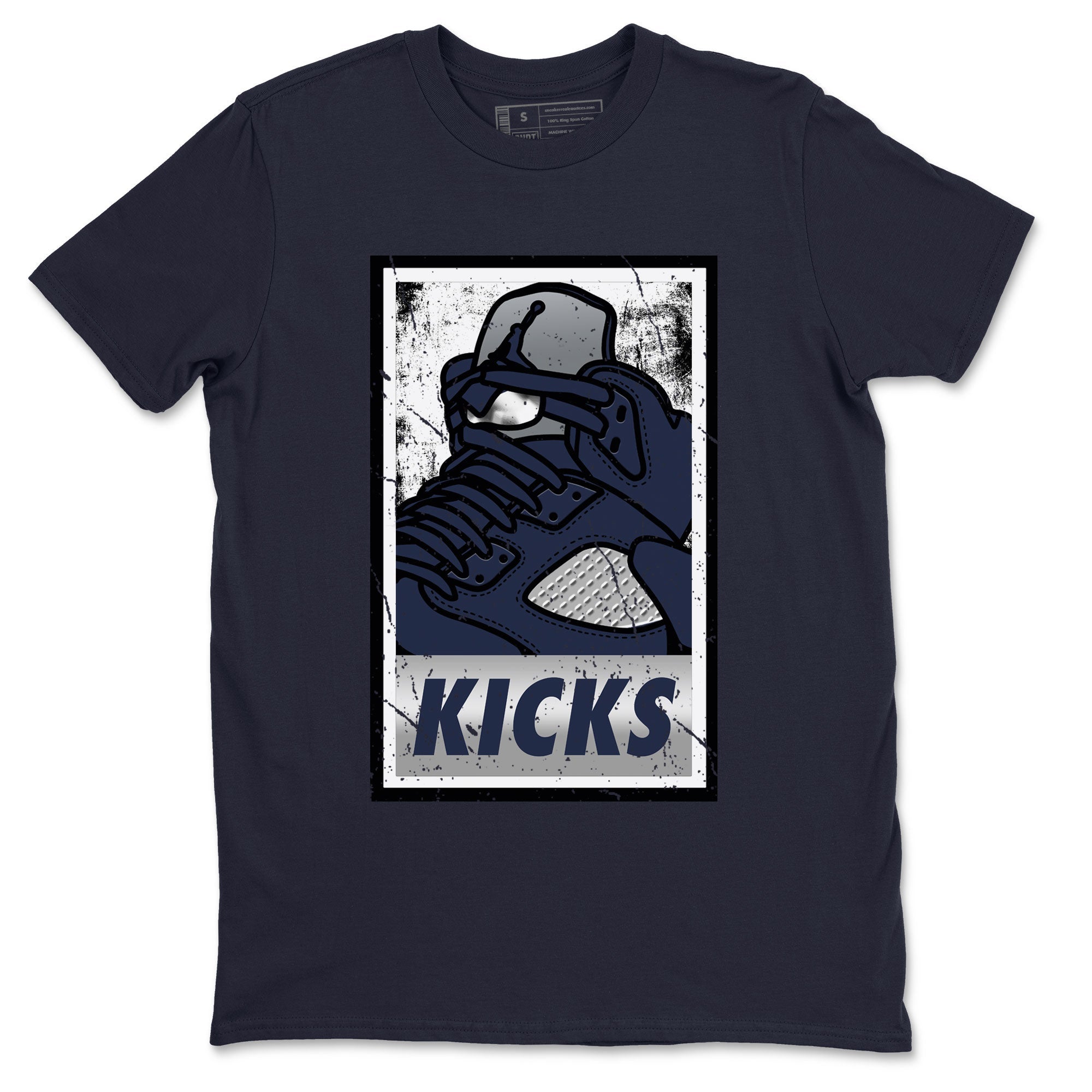 AJ5 Georgetown shirt to match jordans KICKS Streetwear Sneaker Shirt Air Jordan 5 Georgetown Drip Gear Zone Sneaker Matching Clothing Unisex Navy 2 T-Shirt