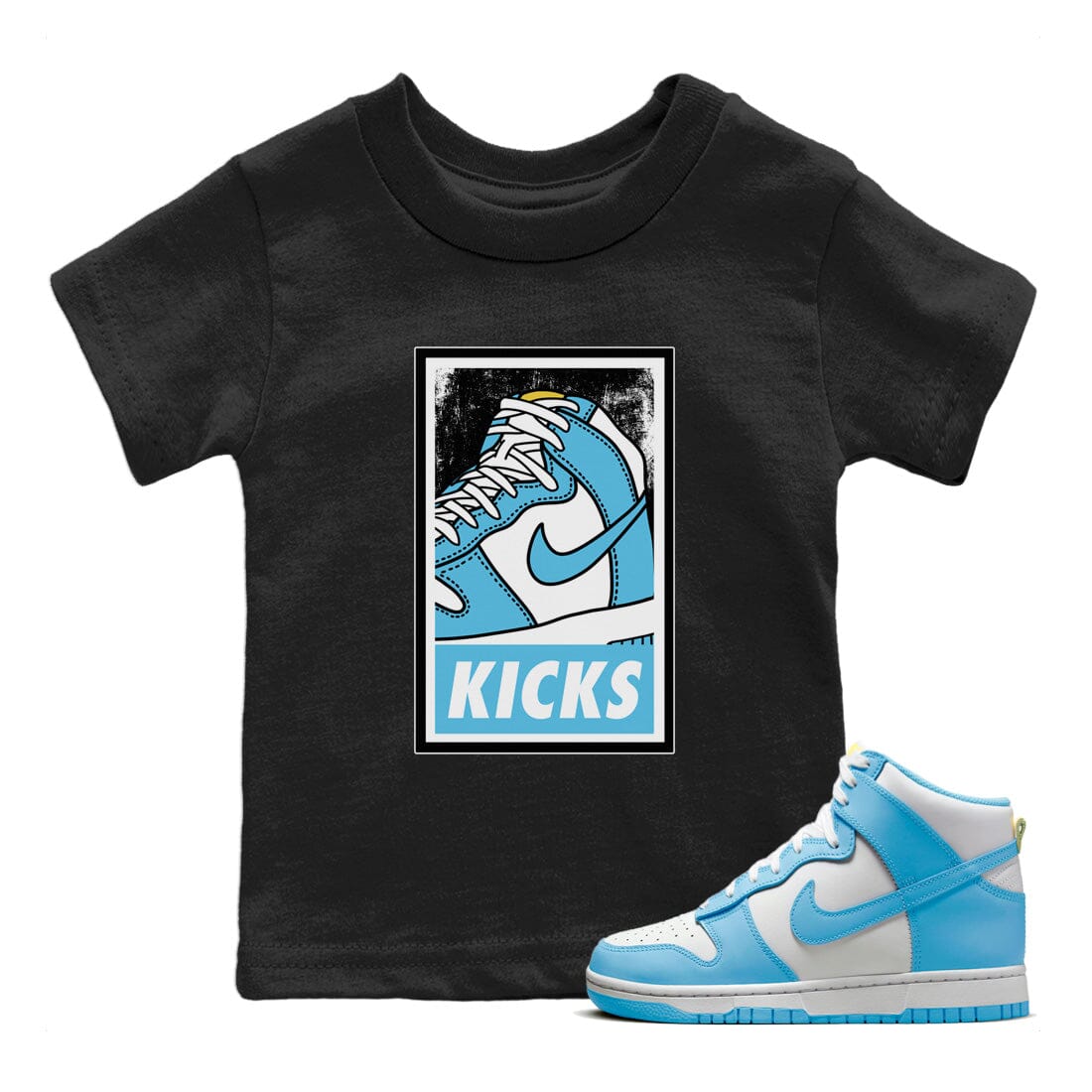 Dunk Blue Chill Sneaker Match Tees KICKS Sneaker Tees Dunk Blue Chill Jordan to match sneaker T-Shirt Kids Shirts