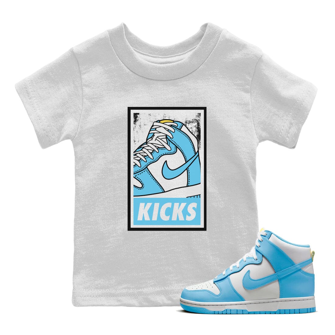 Dunk Blue Chill Sneaker Match Tees KICKS Sneaker Tees Dunk Blue Chill Jordan to match sneaker T-Shirt Kids Shirts